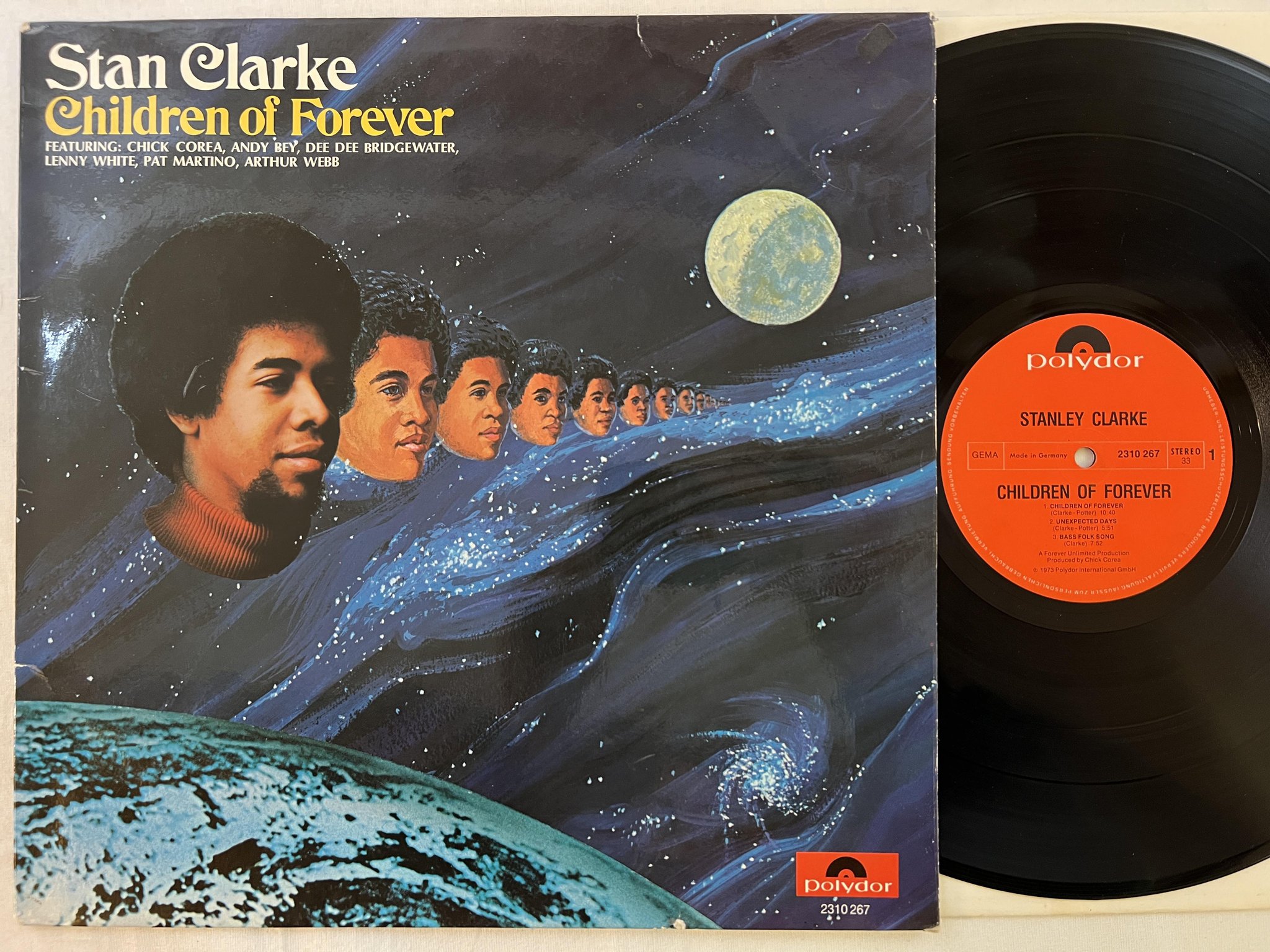 Omslagsbild för skivan STANLEY CLARKE children of forever LP -73 Ger POLYDOR 2310267