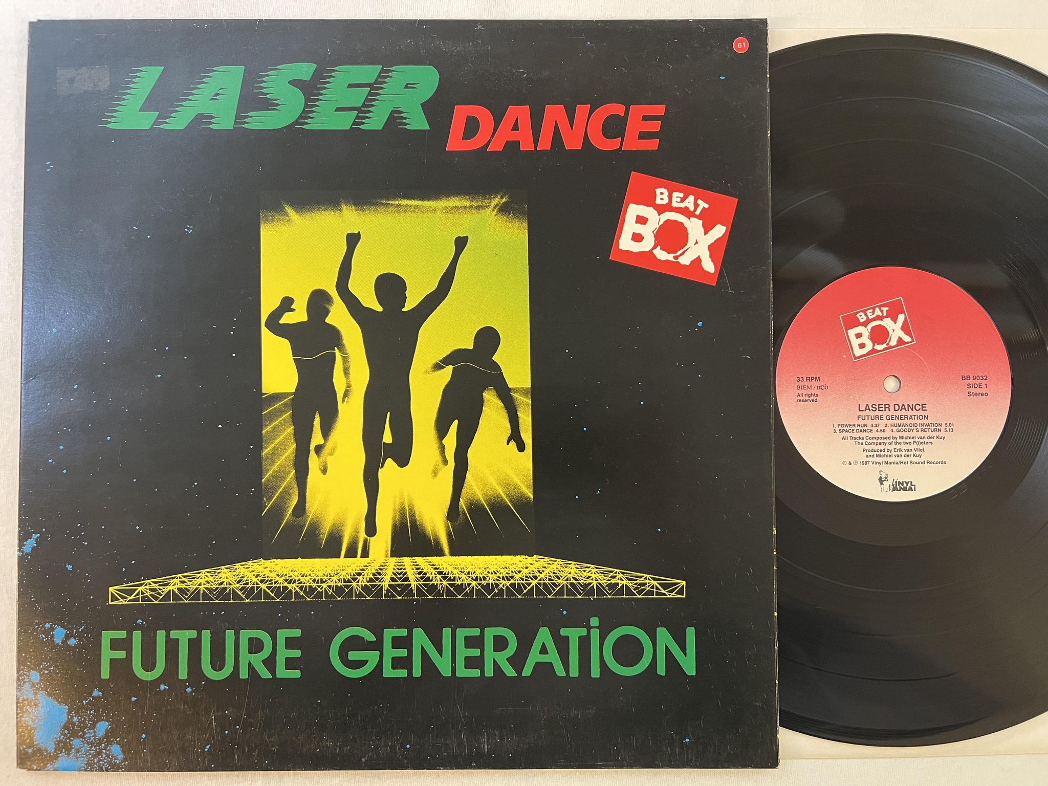 Omslagsbild för skivan LASER DANCE future generation LP -87 BEAT BOX BB 9032