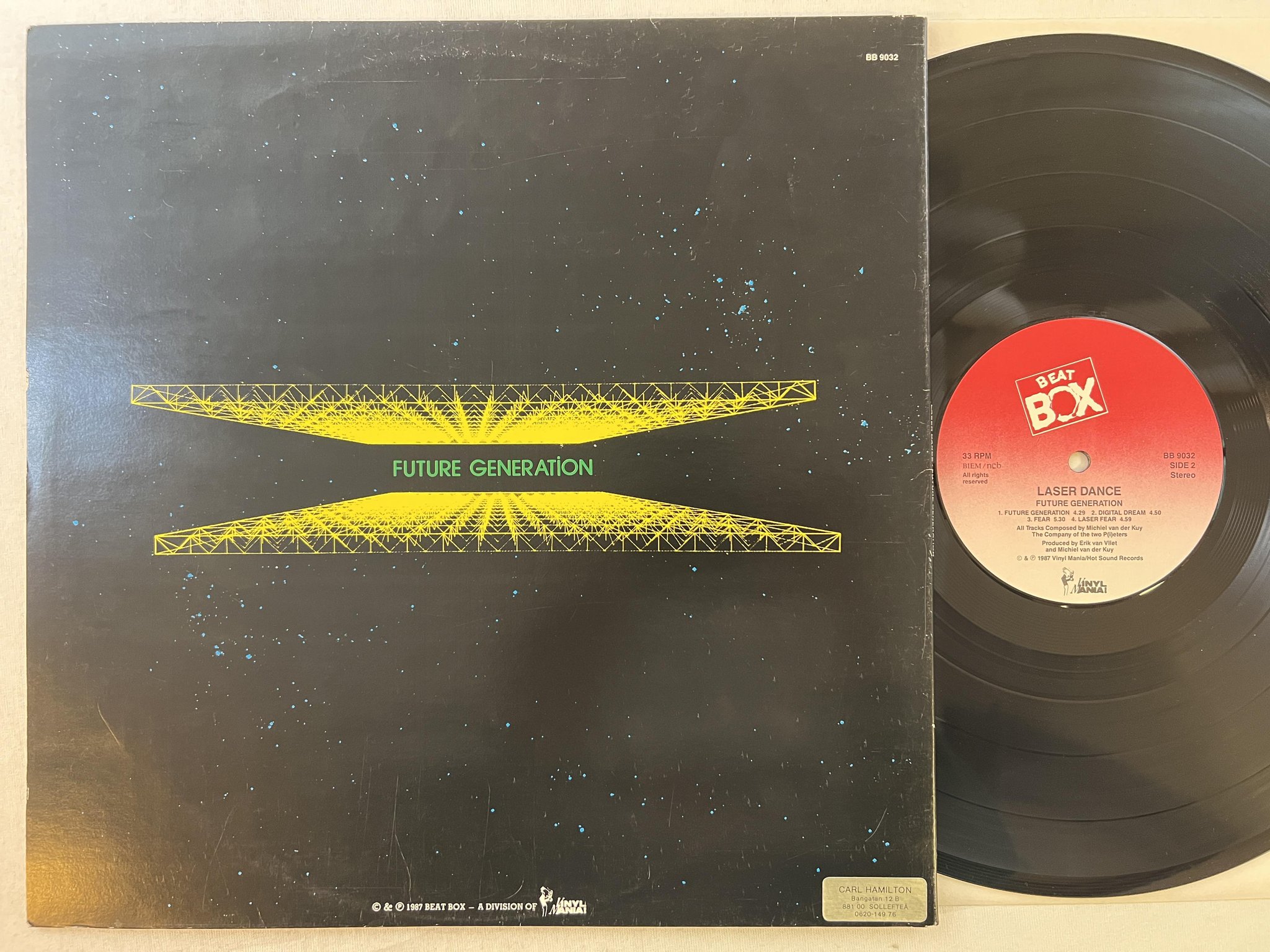 Omslagsbild för skivan LASER DANCE future generation LP -87 BEAT BOX BB 9032