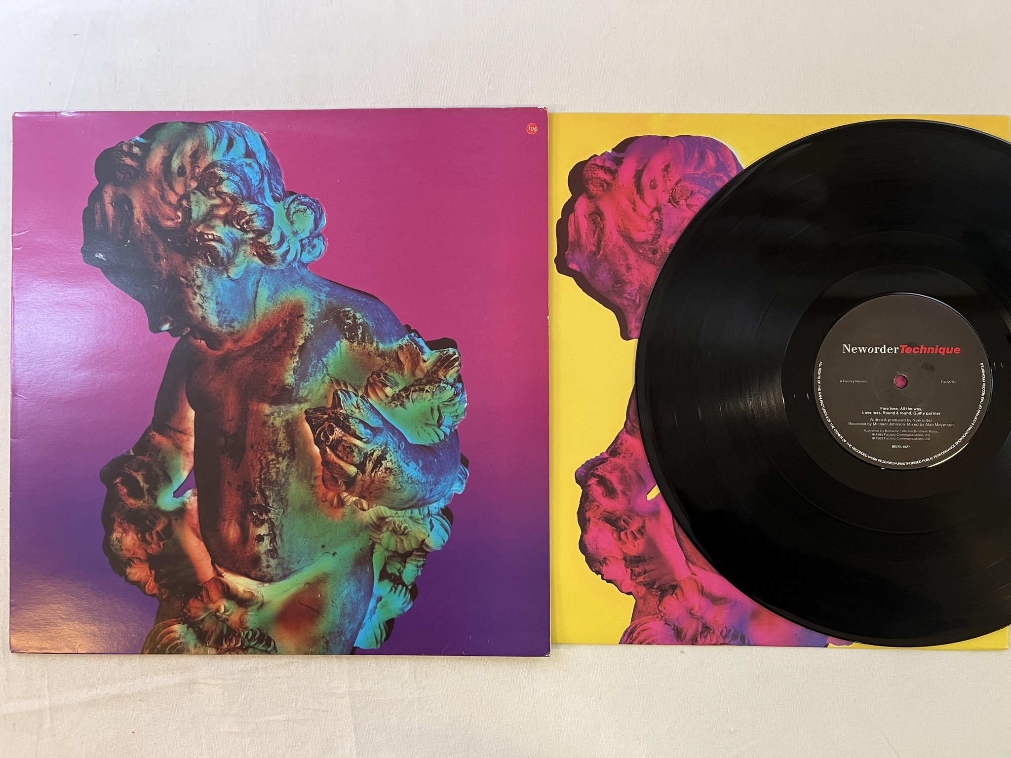 Omslagsbild för skivan NEW ORDER technique LP -89 Swe FACTORY Fact275