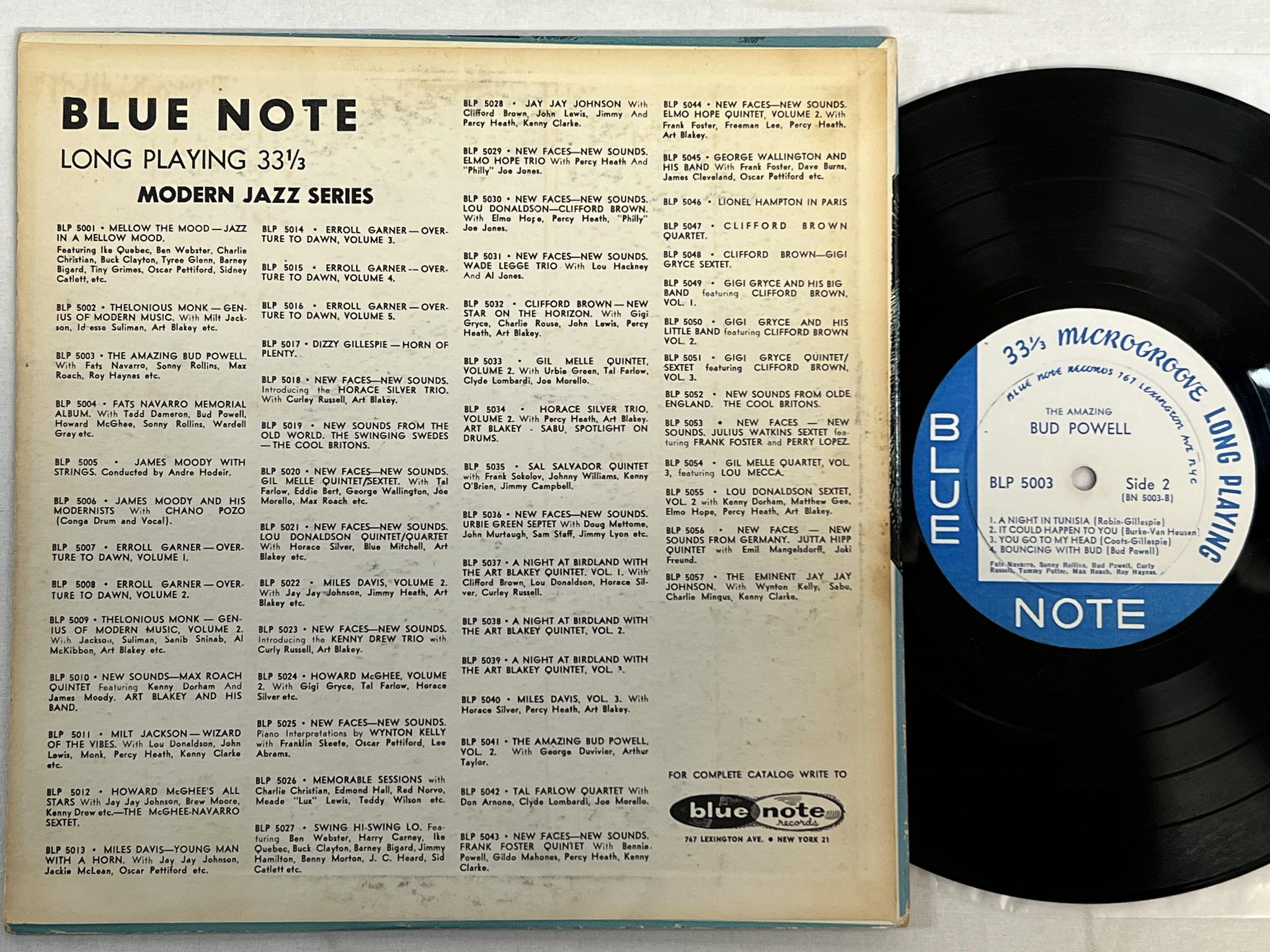 Omslagsbild för skivan BUD POWELL the amazing 10"LP -52 US BLUE NOTE BLP 5003 ** RARE OG **