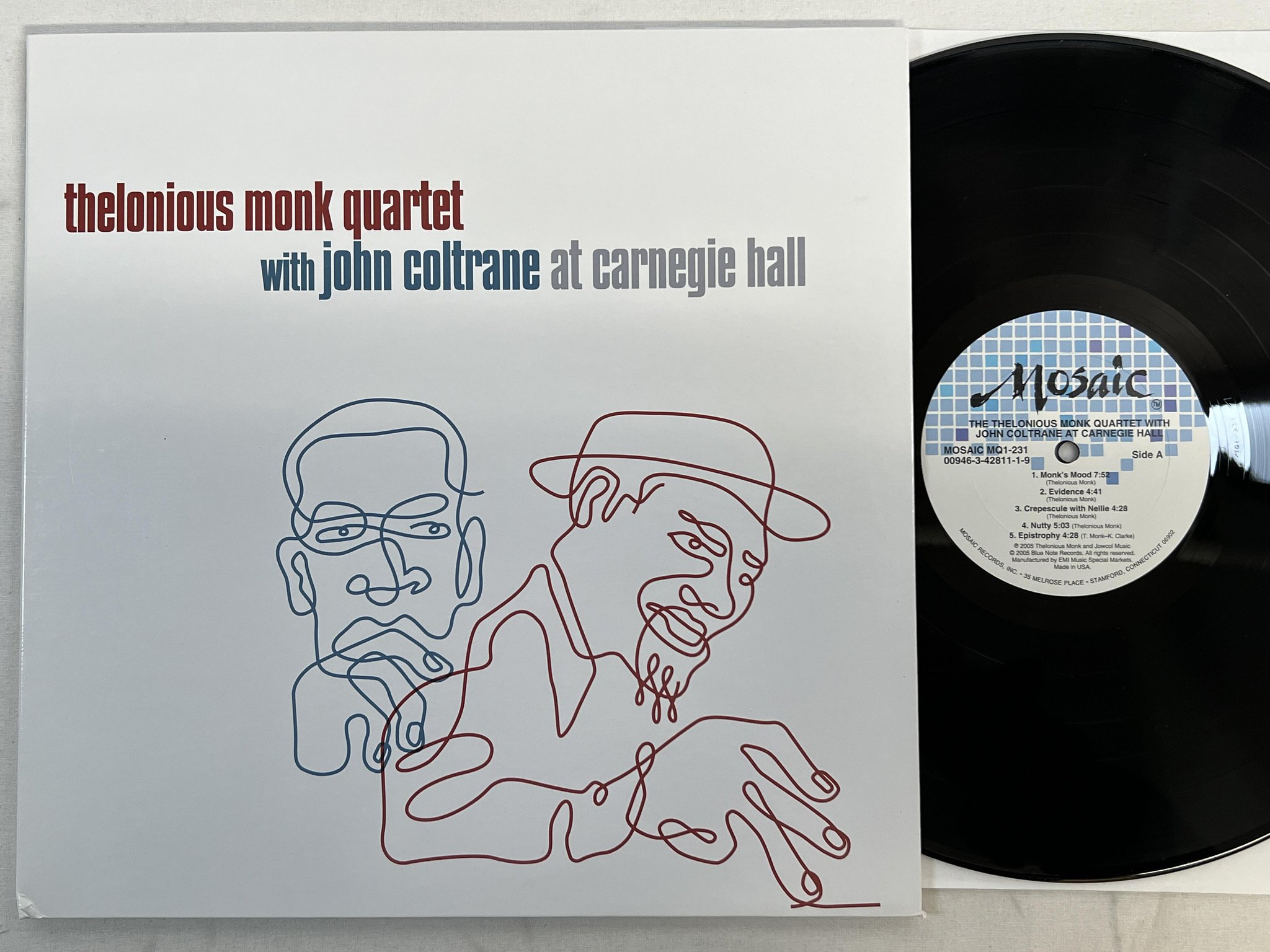 Omslagsbild för skivan THELONIOUS MONK 6 COLTRANE At Carnegie Hall LP US mosaic 200g MQ1-231