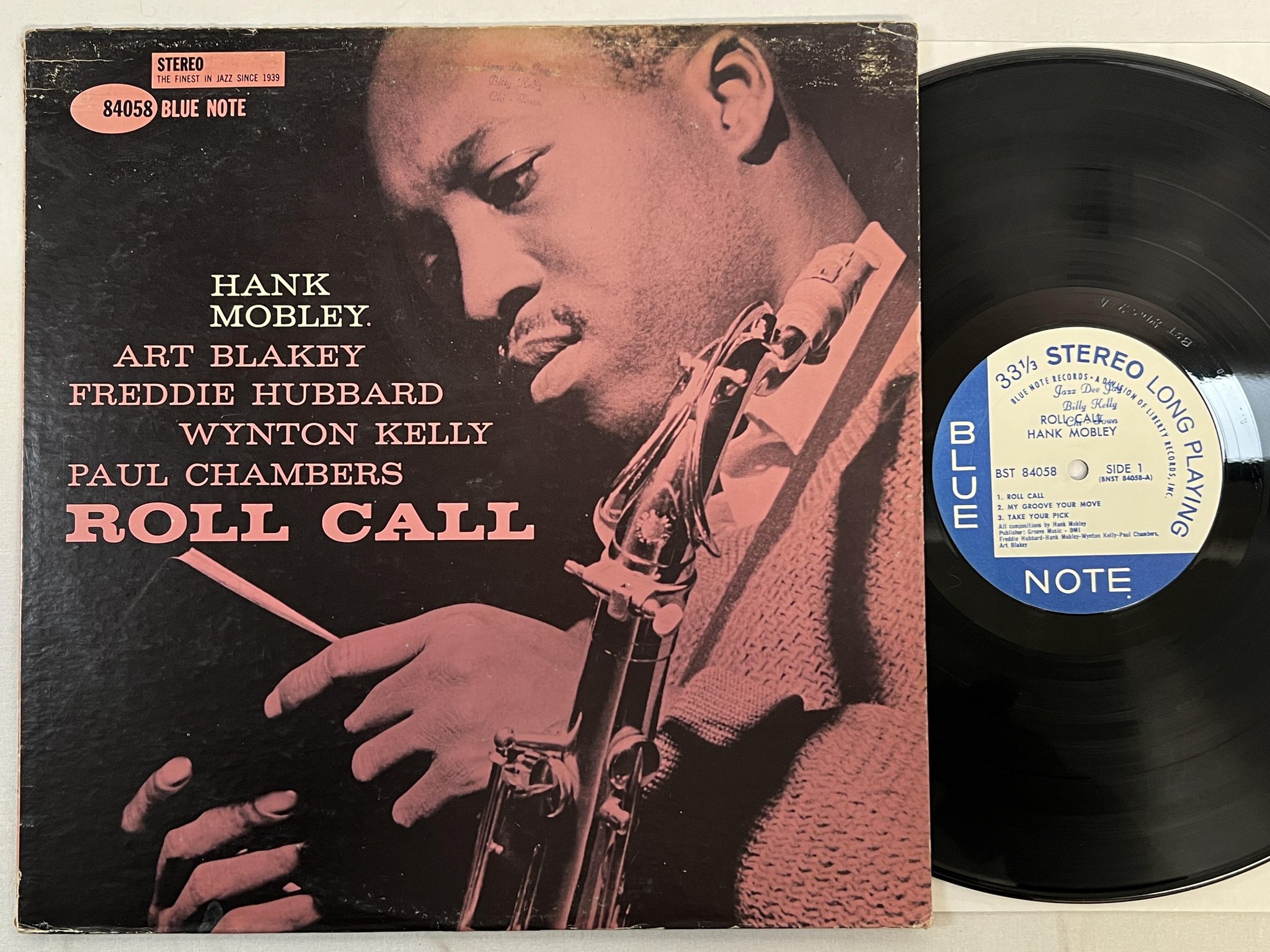 Omslagsbild för skivan HANK MOBLEY roll call LP re US BLUE NOTE BST 84058 Liberty pressing ** RARE **