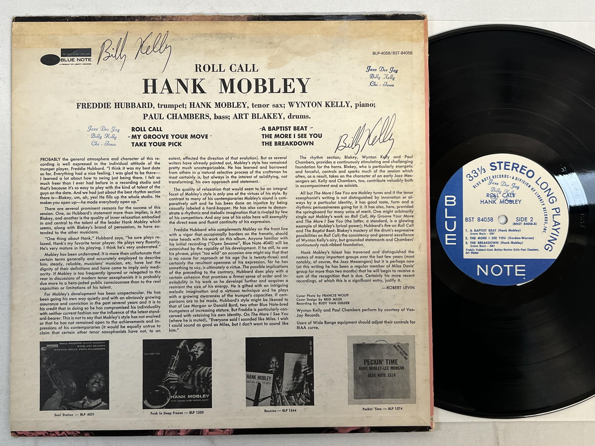 Omslagsbild för skivan HANK MOBLEY roll call LP re US BLUE NOTE BST 84058 Liberty pressing ** RARE **