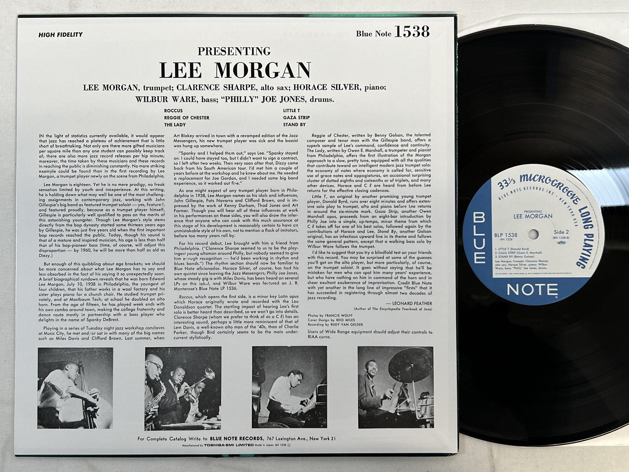 Omslagsbild för skivan LEE MORGAN presenting LP Japan BLUE NOTE BLP 1538