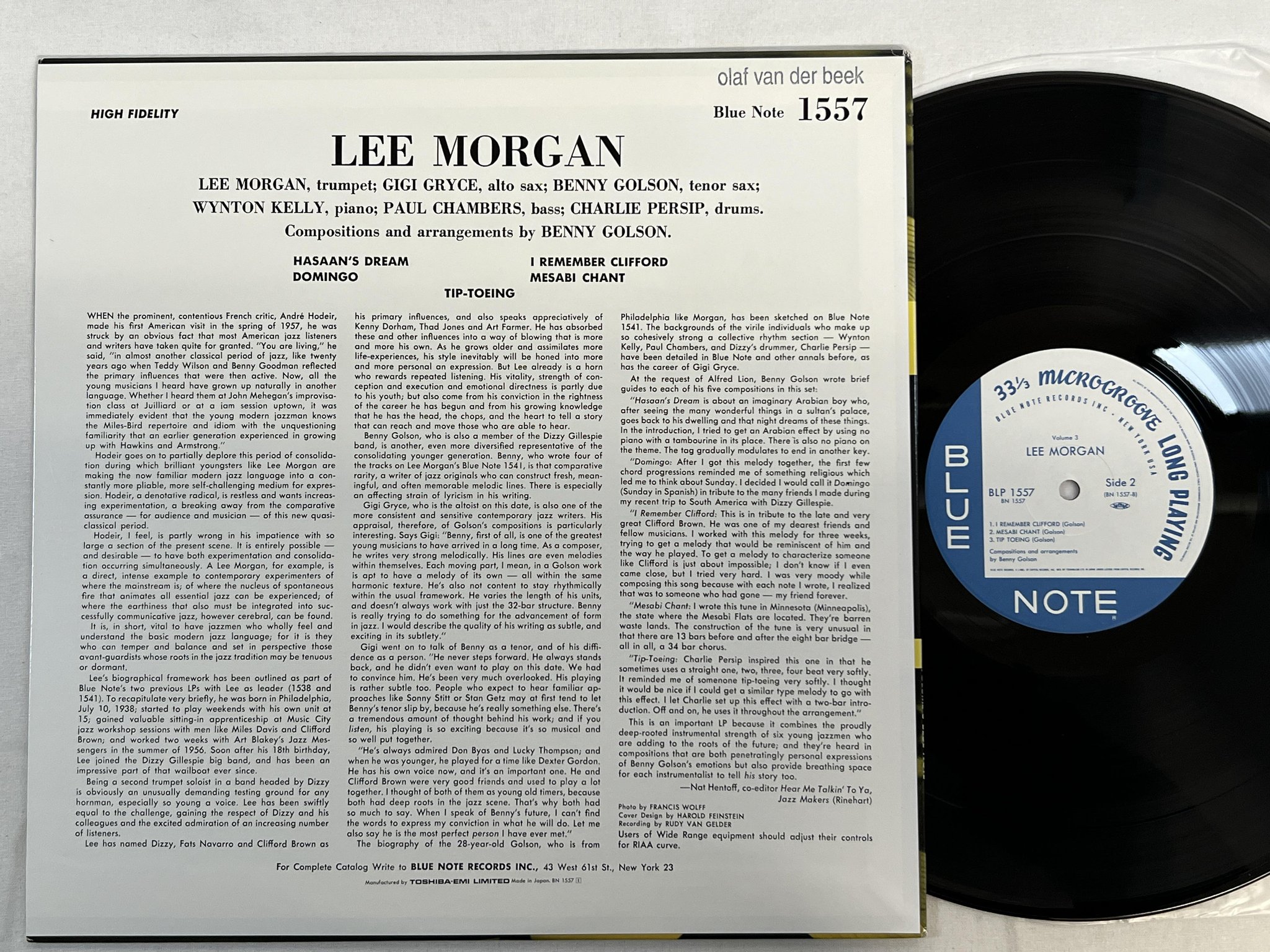 Omslagsbild för skivan LEE MORGAN VOL 3 LP Japan BLUE NOTE BLP 1557