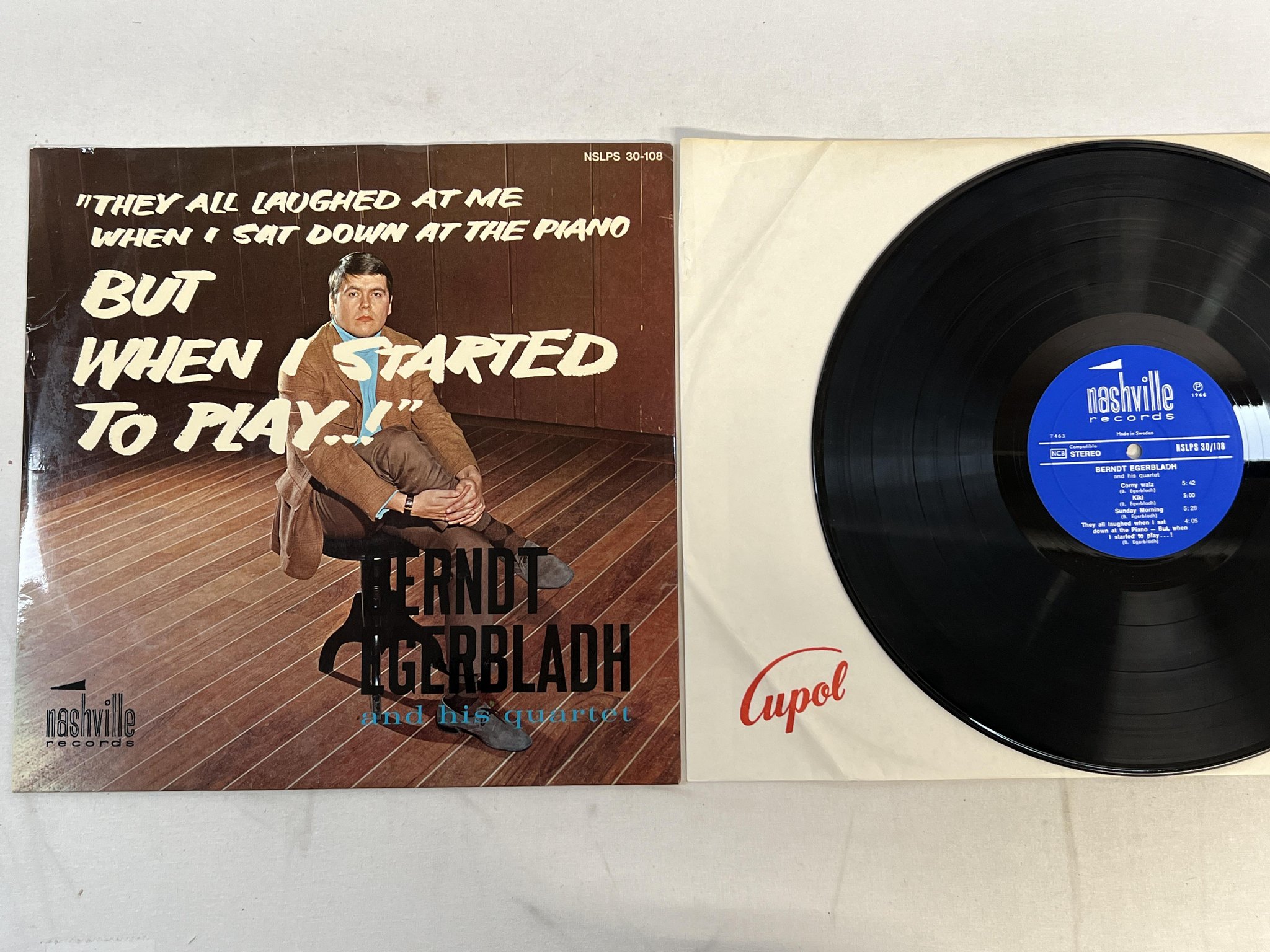 Omslagsbild för skivan BERNDT EGERBLADH They Laughed At Me ... LP -66 Swe NASHVILLE NSLPS 30-108