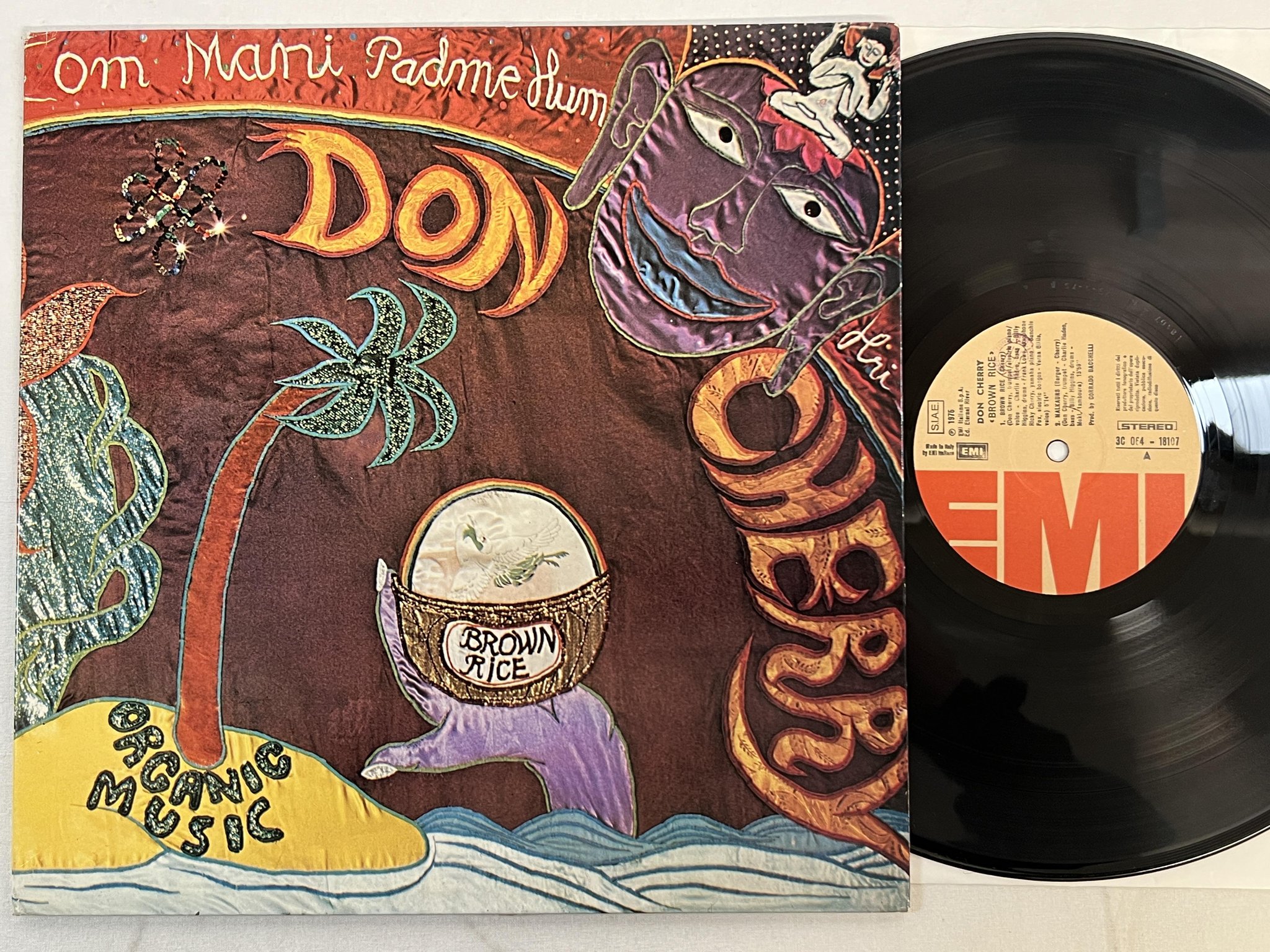 Omslagsbild för skivan DON CHERRY brown rice LP -76 Ita EMI 3C 064-18107