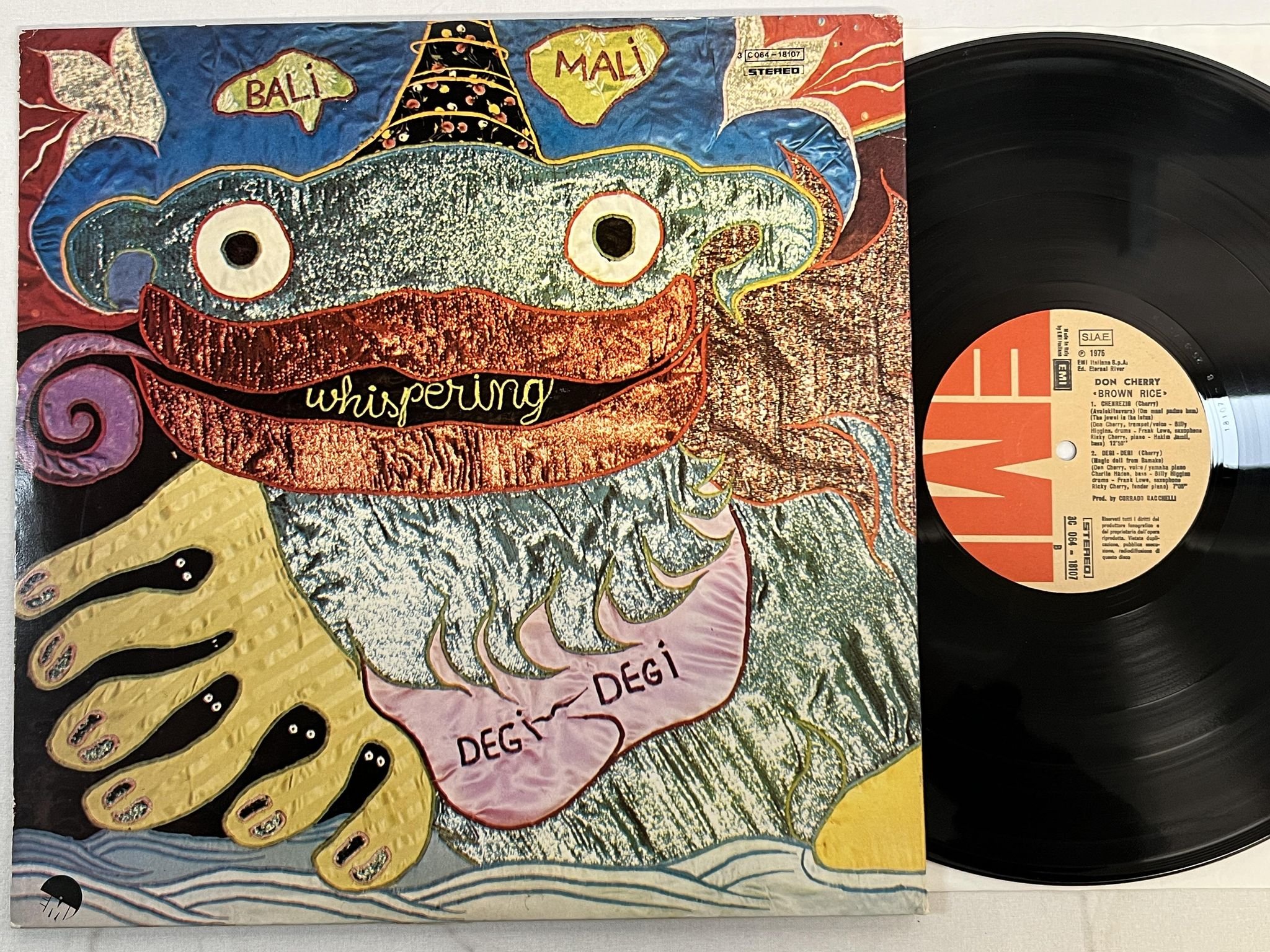 Omslagsbild för skivan DON CHERRY brown rice LP -76 Ita EMI 3C 064-18107
