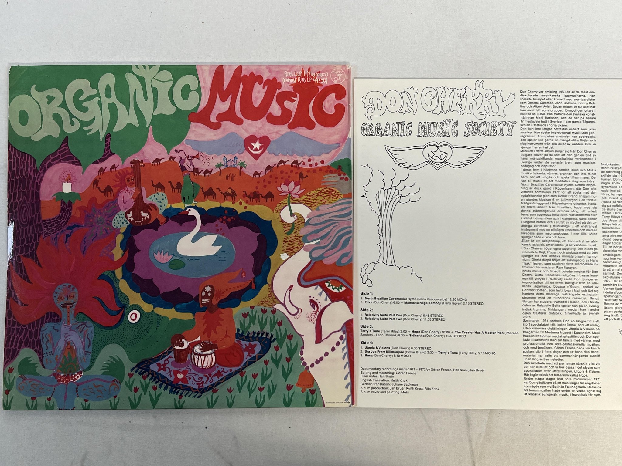 Omslagsbild för skivan DON CHERRY organic society 2xLP -73 Swe CAPRICE RIKS DLP 1 *** R A R E ***