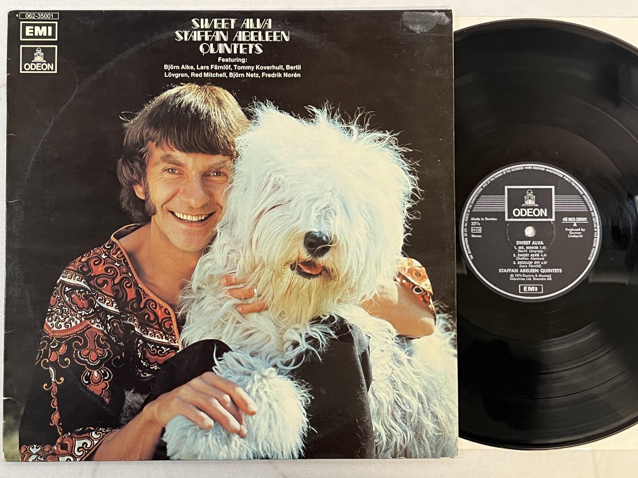 Omslagsbild för skivan STAFFAN ABELEEN QUINTETS sweet alva LP -74 Swe ODEON 4E 062-35001 *R A R E *