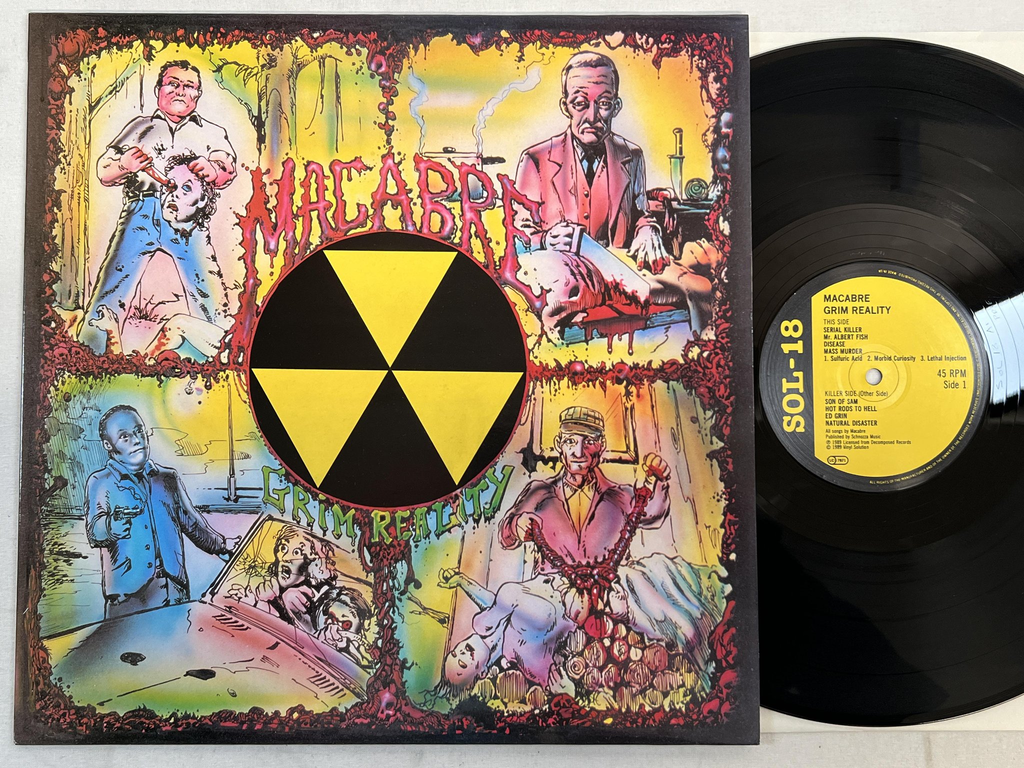 Omslagsbild för skivan MACABRE Grim Reality 12" re -89 VINYL SOLUTION SOL 18 ** Death Metal **