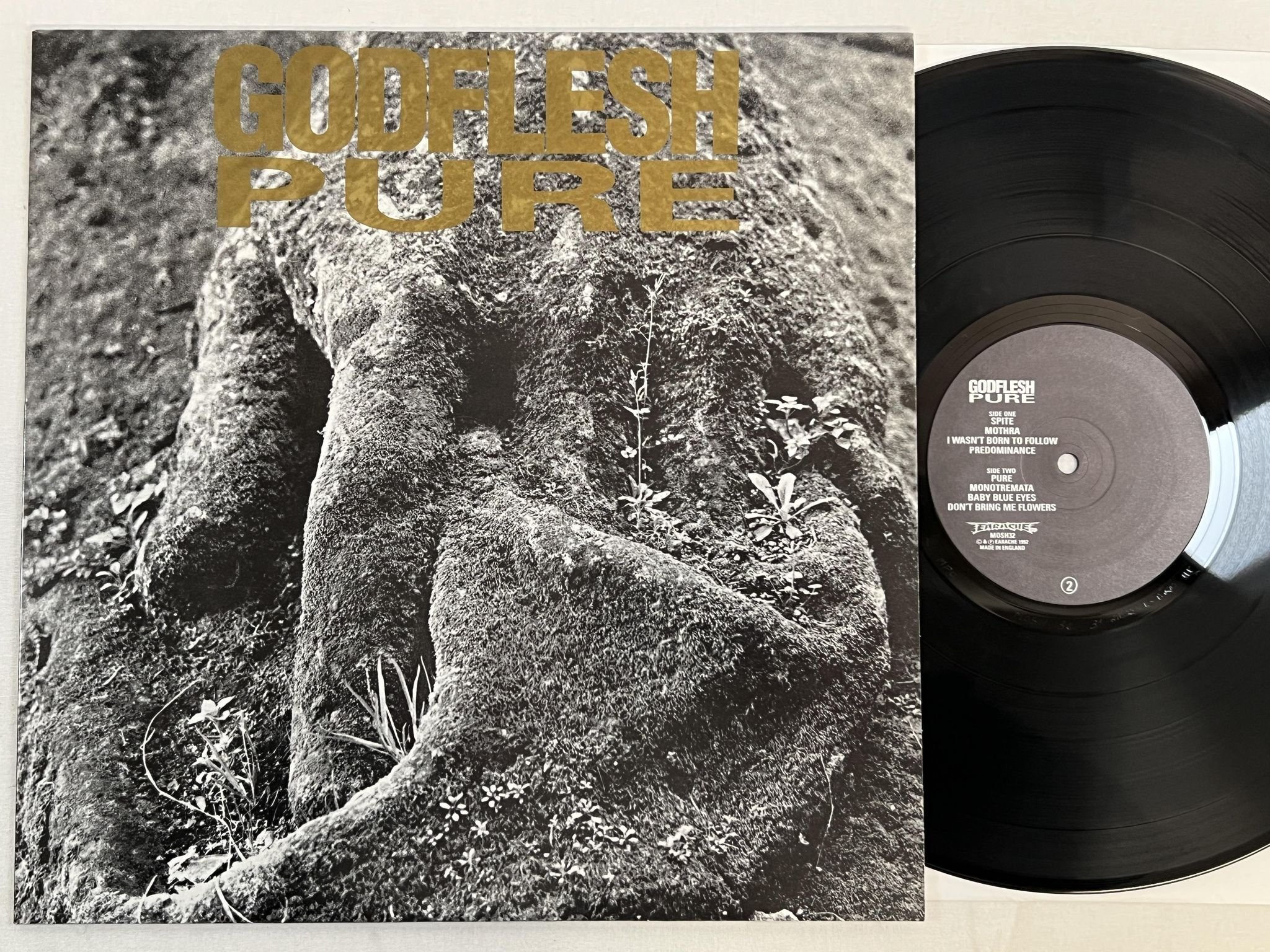 Omslagsbild för skivan GODFLESH Pure LP -92 UK EARACHE MOSH32