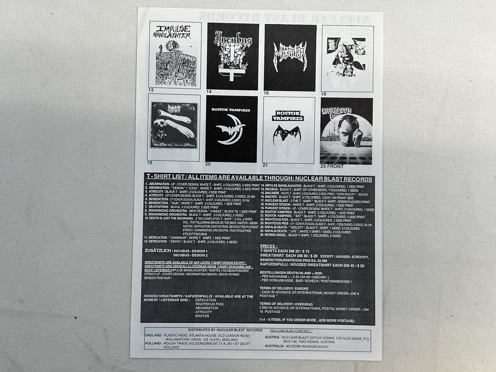 Omslagsbild för skivan MASTER s/t LP -90 Ger NUCLEAR BLAST NB 040 ** Death Metal **