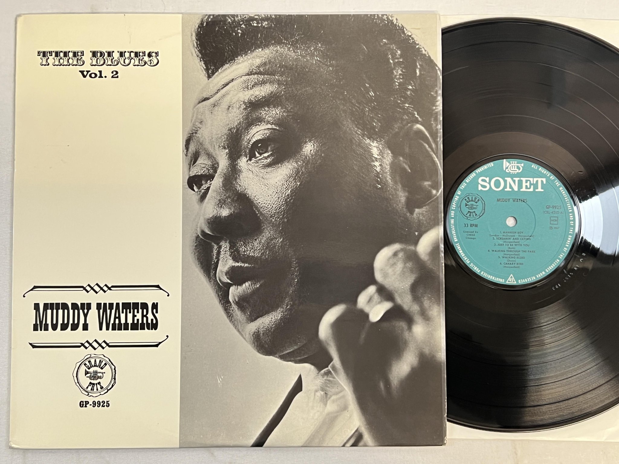 Omslagsbild för skivan MUDDY WATERS the blues vol 2 LP -67 ncb SONET GP-9925