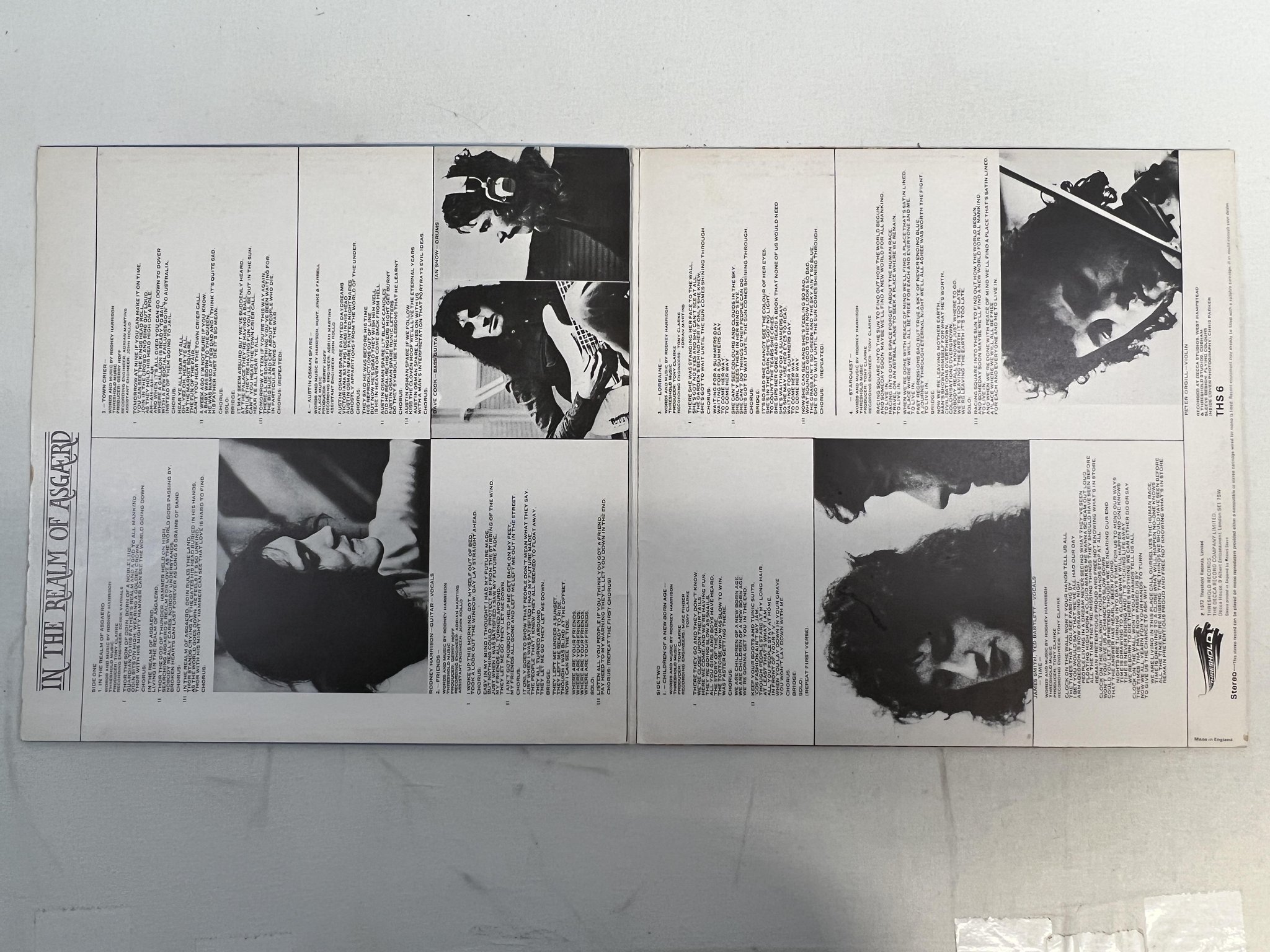 Omslagsbild för skivan ASGARD In The Realm Of Asgærd LP -72 UK threshold THS 6 ** rare prog **