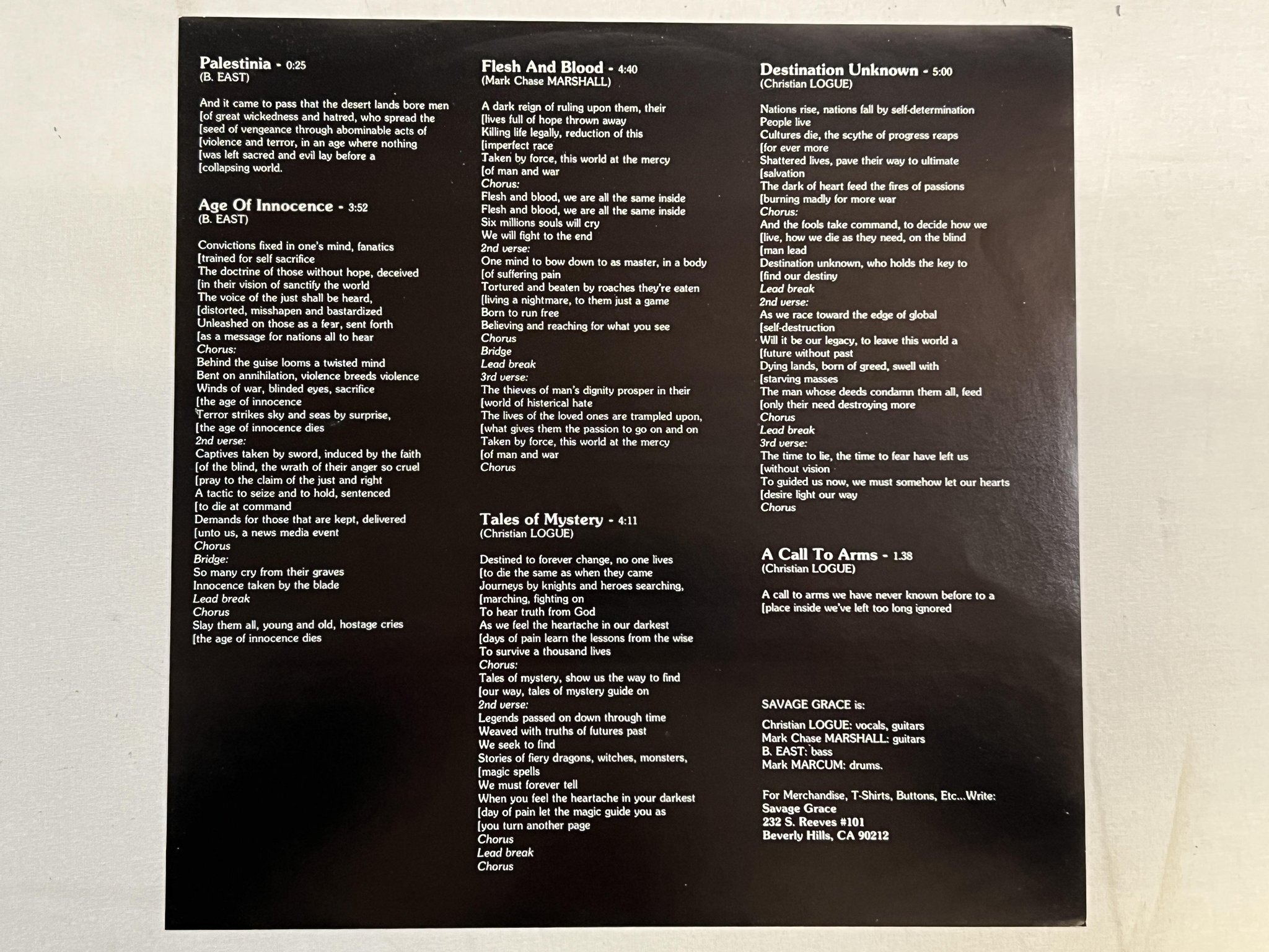 Omslagsbild för skivan SAVAGE GRACE After The Fall From Grace LP 86 US METAL BLADE MBR 1075 speed metal