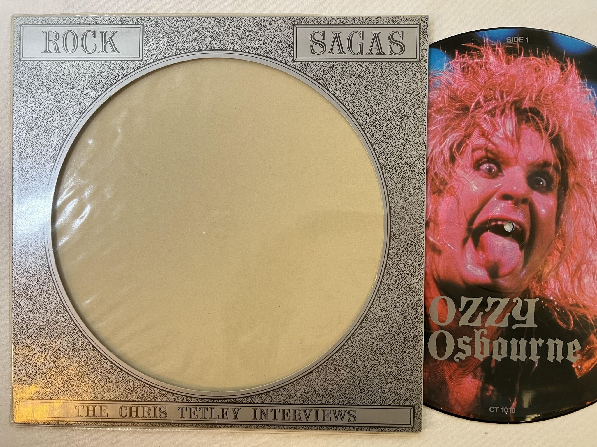 Omslagsbild för skivan OZZY OSBOURNE the Chris Tetley interviews 12" picture disc CT 1010