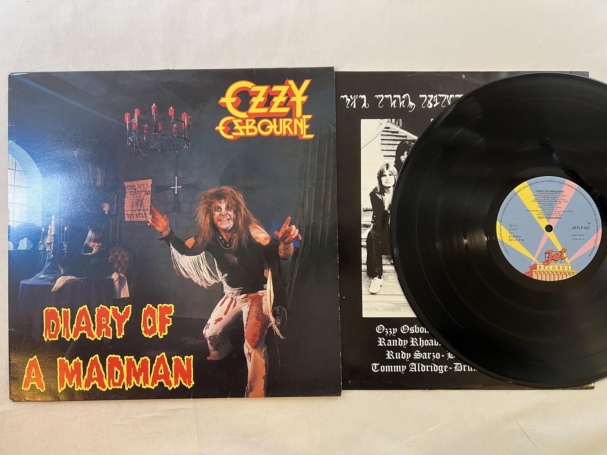 Omslagsbild för skivan OZZY OSBOURNE diary of a madman LP -81 Hol JET JETLP 237