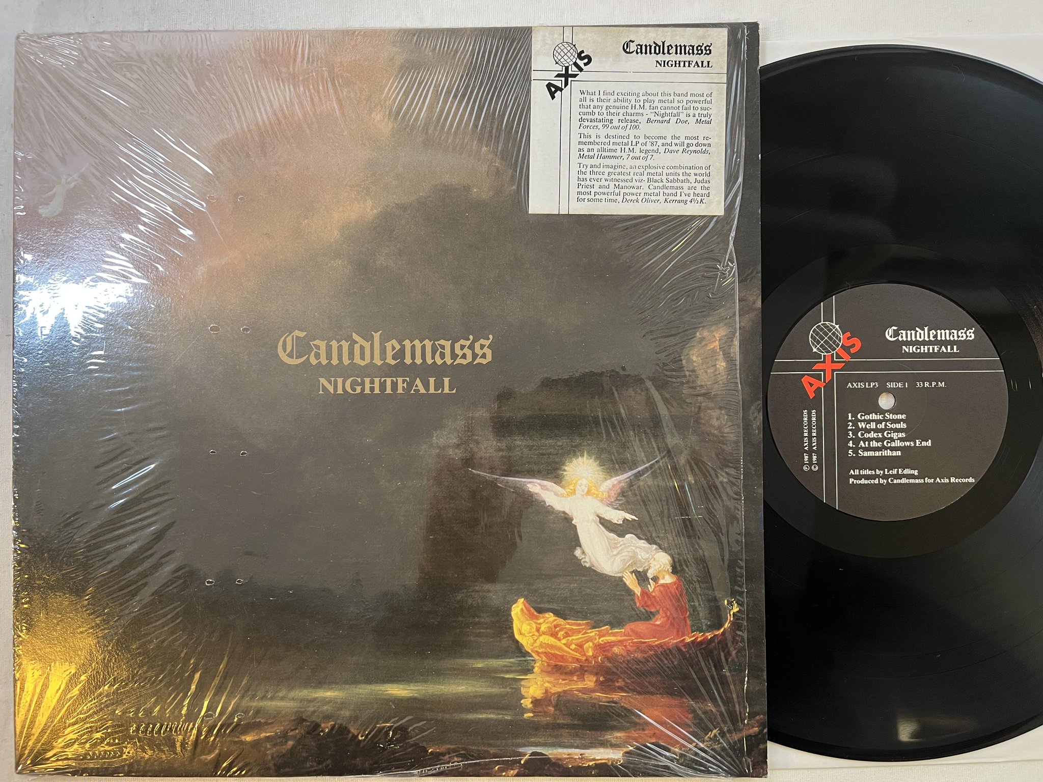Omslagsbild för skivan CANDLEMASS nightfall LP -87 AXIS LP3 ** doom metal **