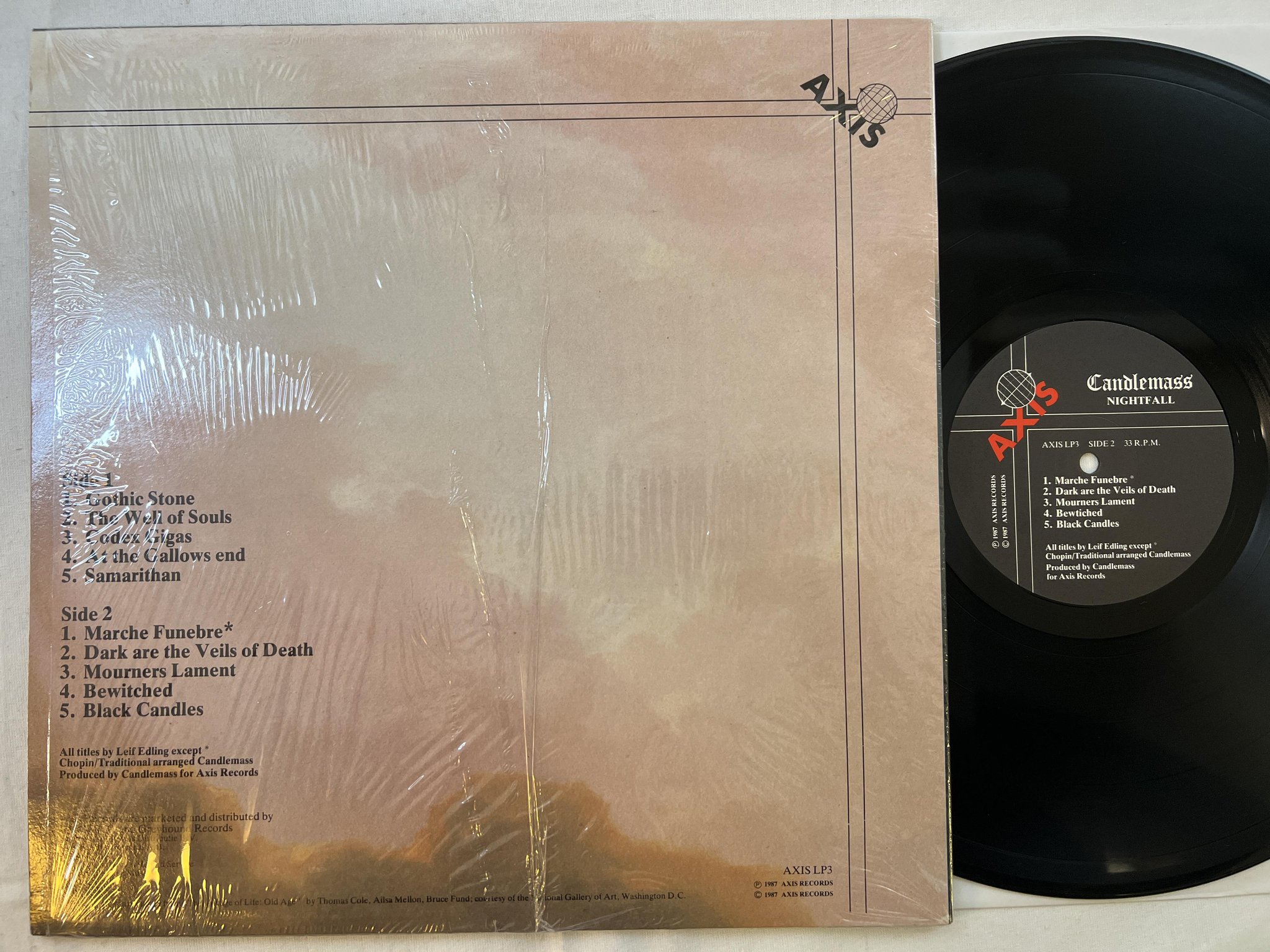 Omslagsbild för skivan CANDLEMASS nightfall LP -87 AXIS LP3 ** doom metal **