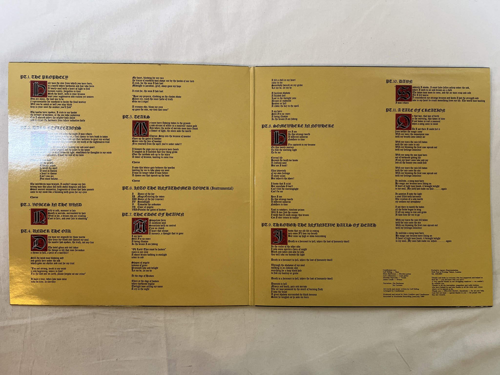 Omslagsbild för skivan CANDLEMASS Tales Of Creation LP -89 MUSIC FOR NATIONS MFN 95 ** doom metal **