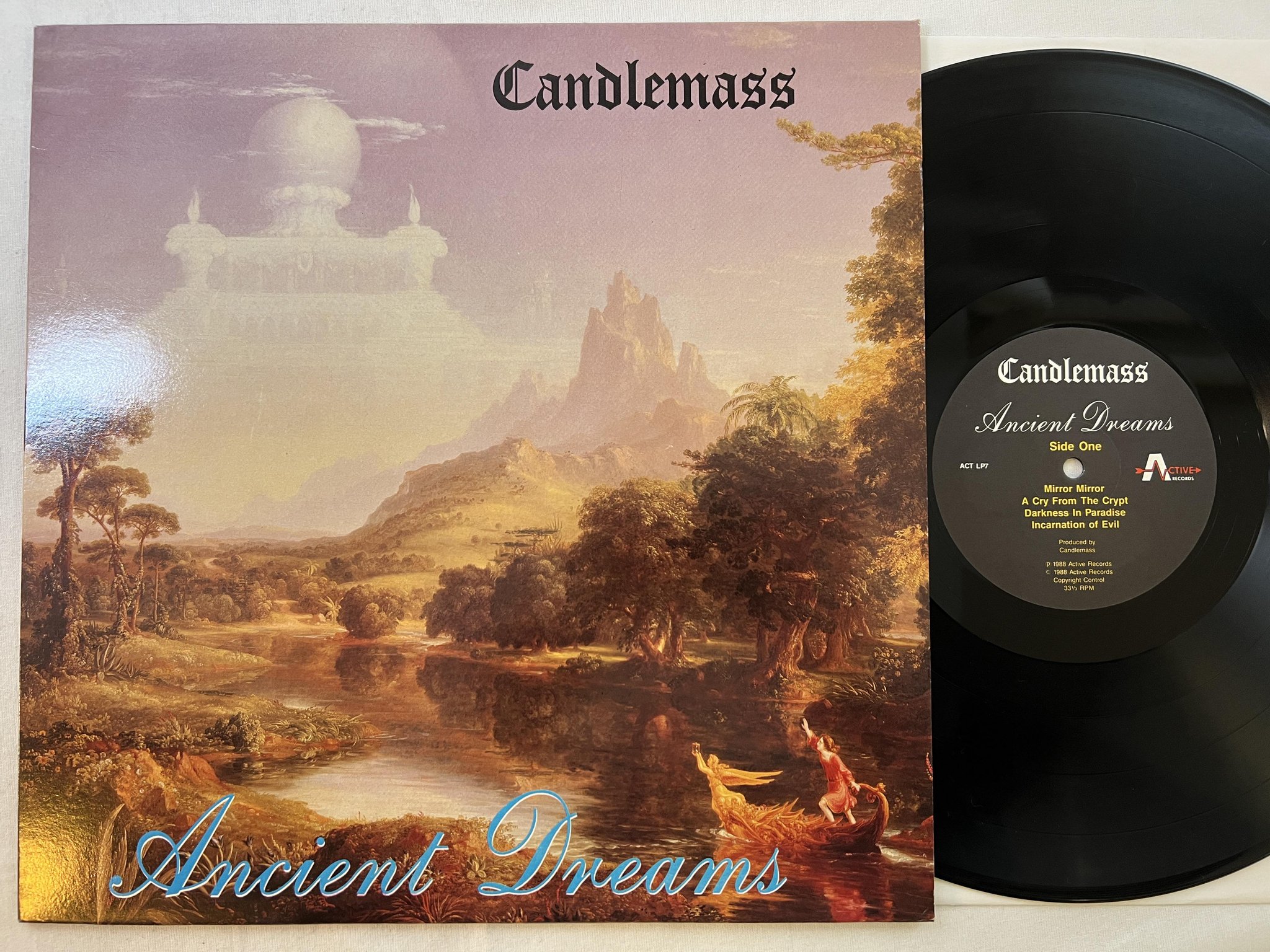 Omslagsbild för skivan CANDLEMASS Ancient Dreams LP -88 ACTIVE ACT LP7