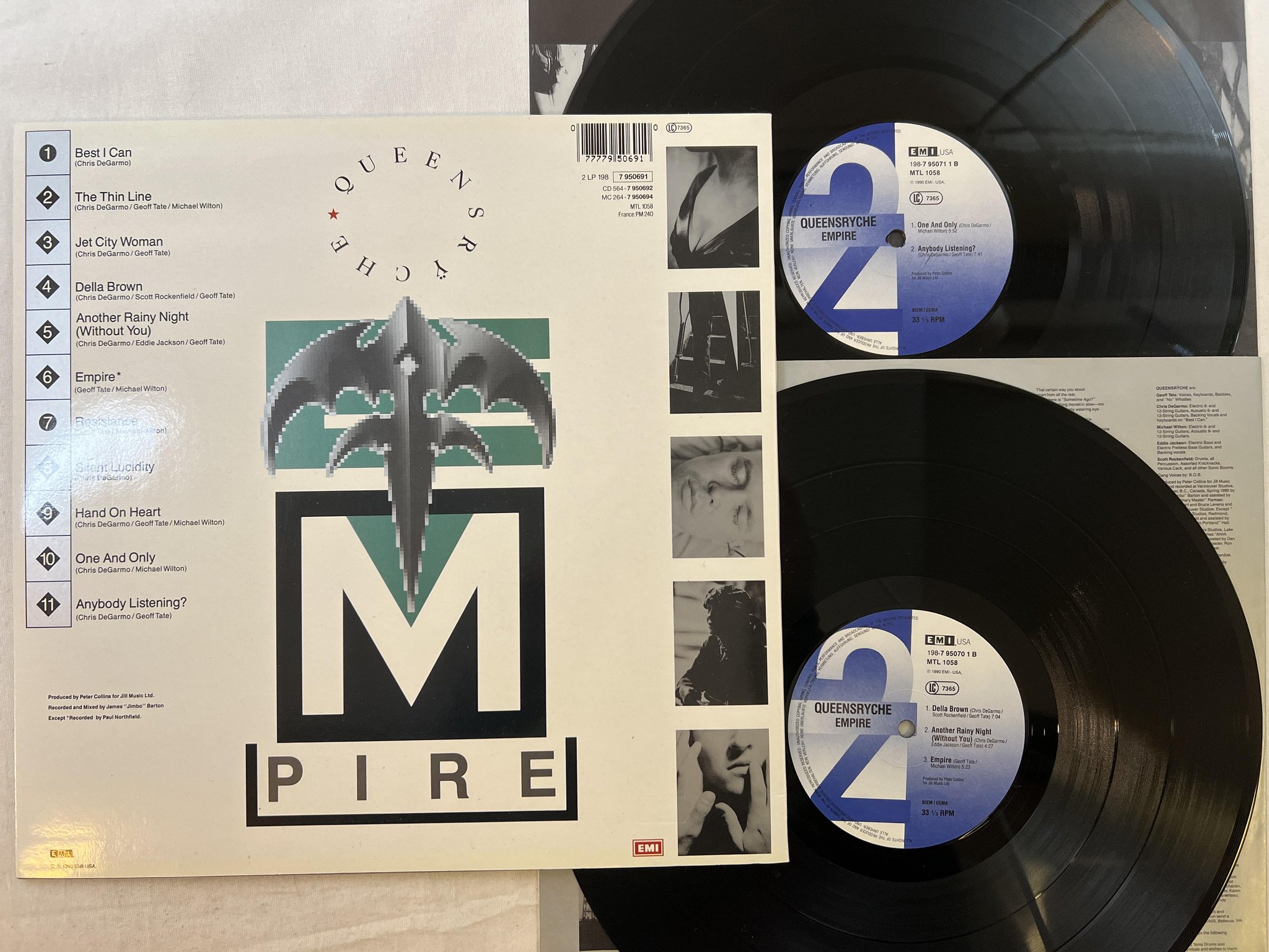 Omslagsbild för skivan QUEENSRYCHE empire LP -90 EMI USA 198-7 95071 1