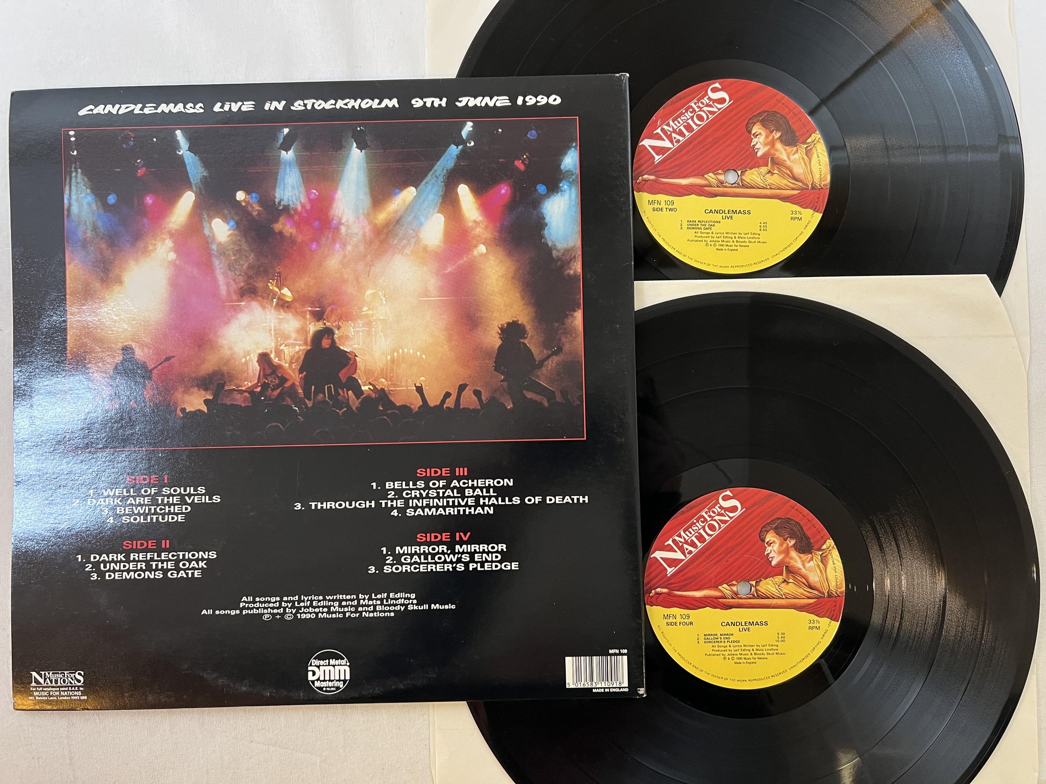 Omslagsbild för skivan CANDLEMASS live 2xLP -90 MUSIC FOR NATIONS MFN 109
