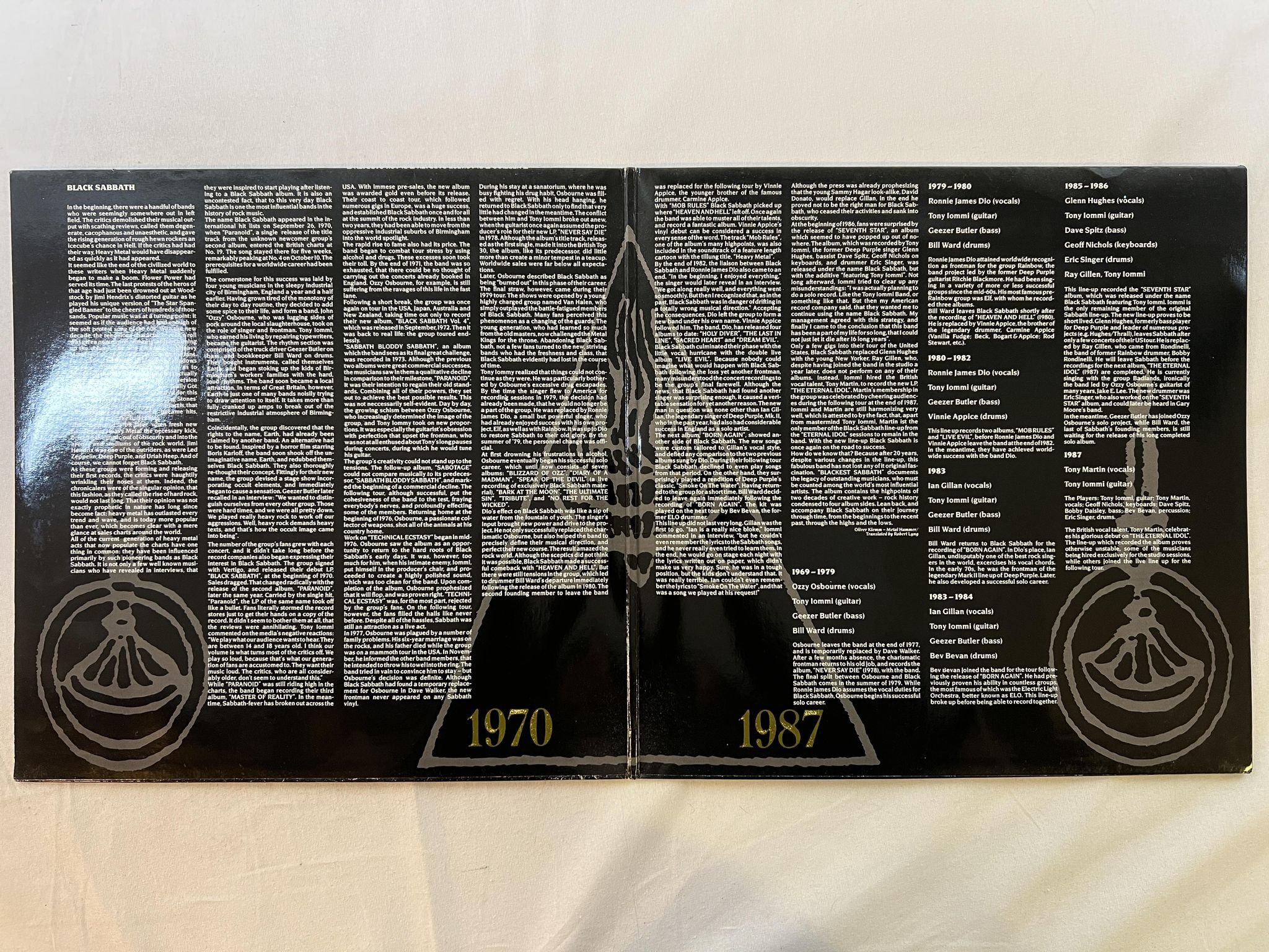 Omslagsbild för skivan BLACK SABBATH Blackest Sabbath LP -89 VERTIGO 838 818-1