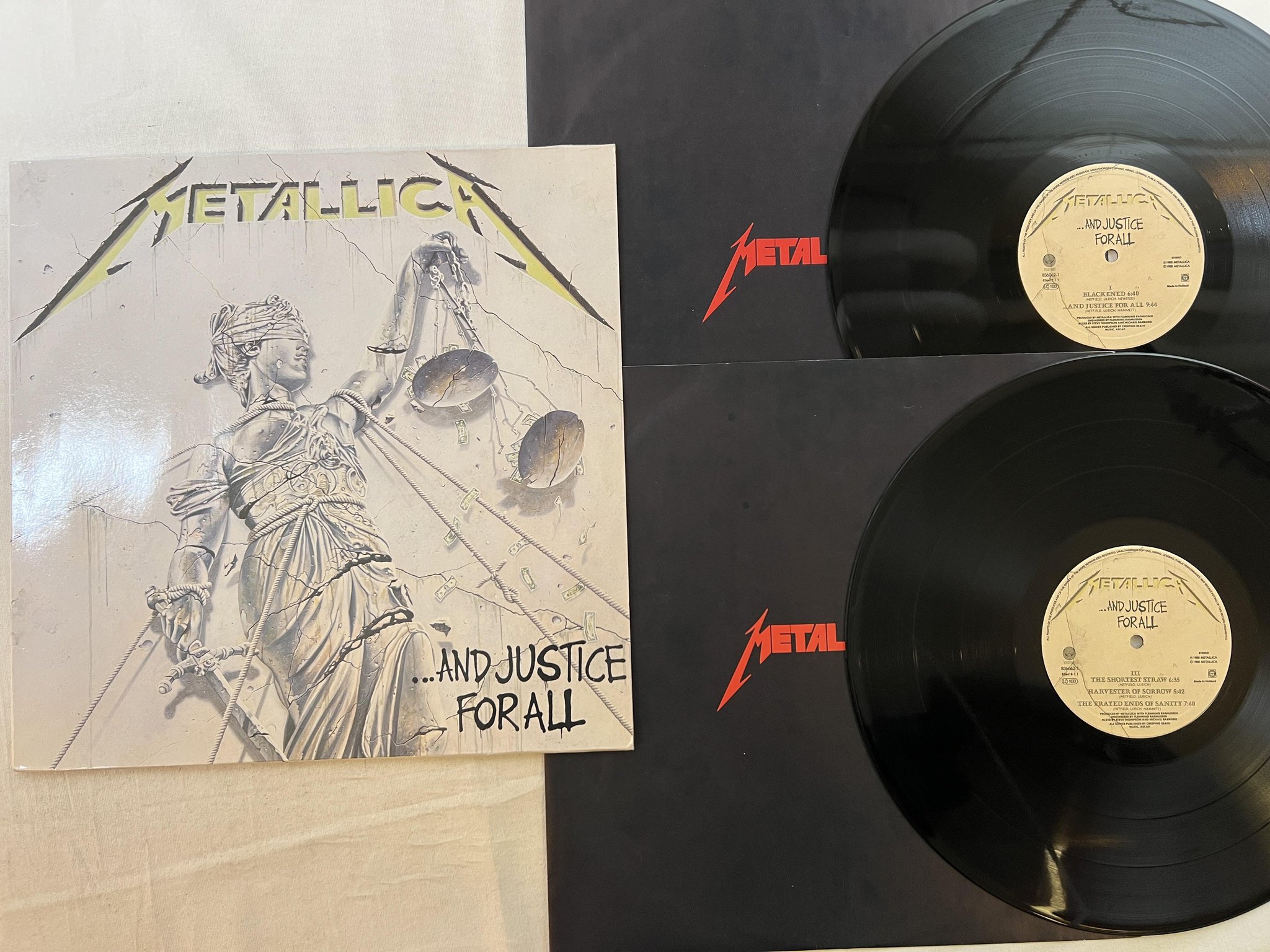 Omslagsbild för skivan METALLICA ...and justice for all 2xLP -88 VERTIGO 836062-1