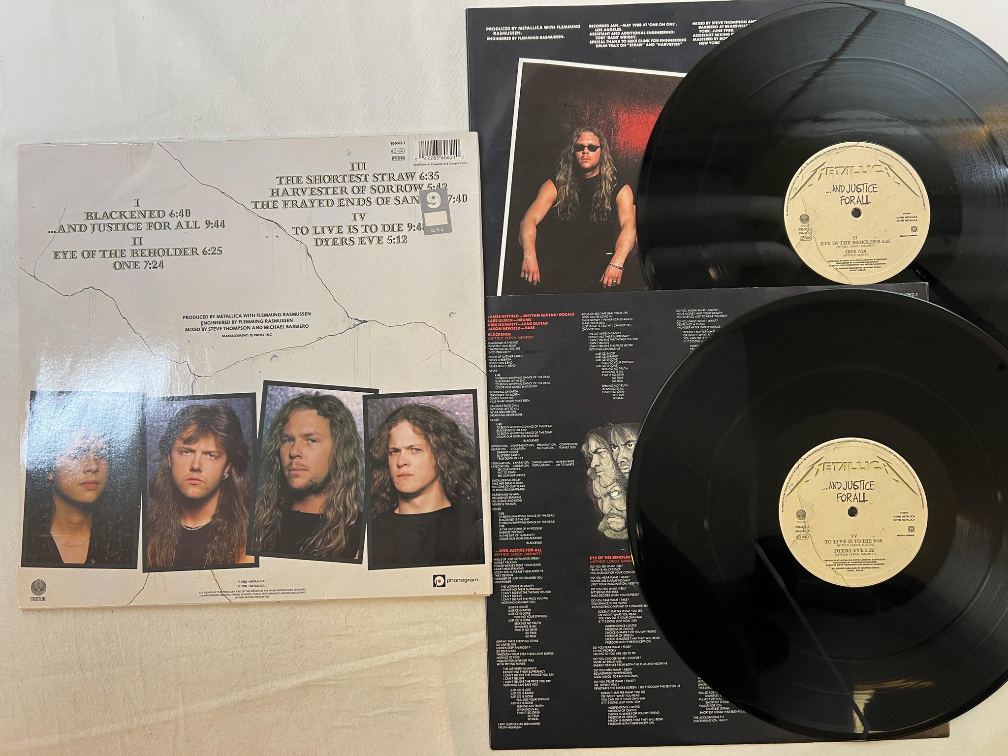 Omslagsbild för skivan METALLICA ...and justice for all 2xLP -88 VERTIGO 836062-1