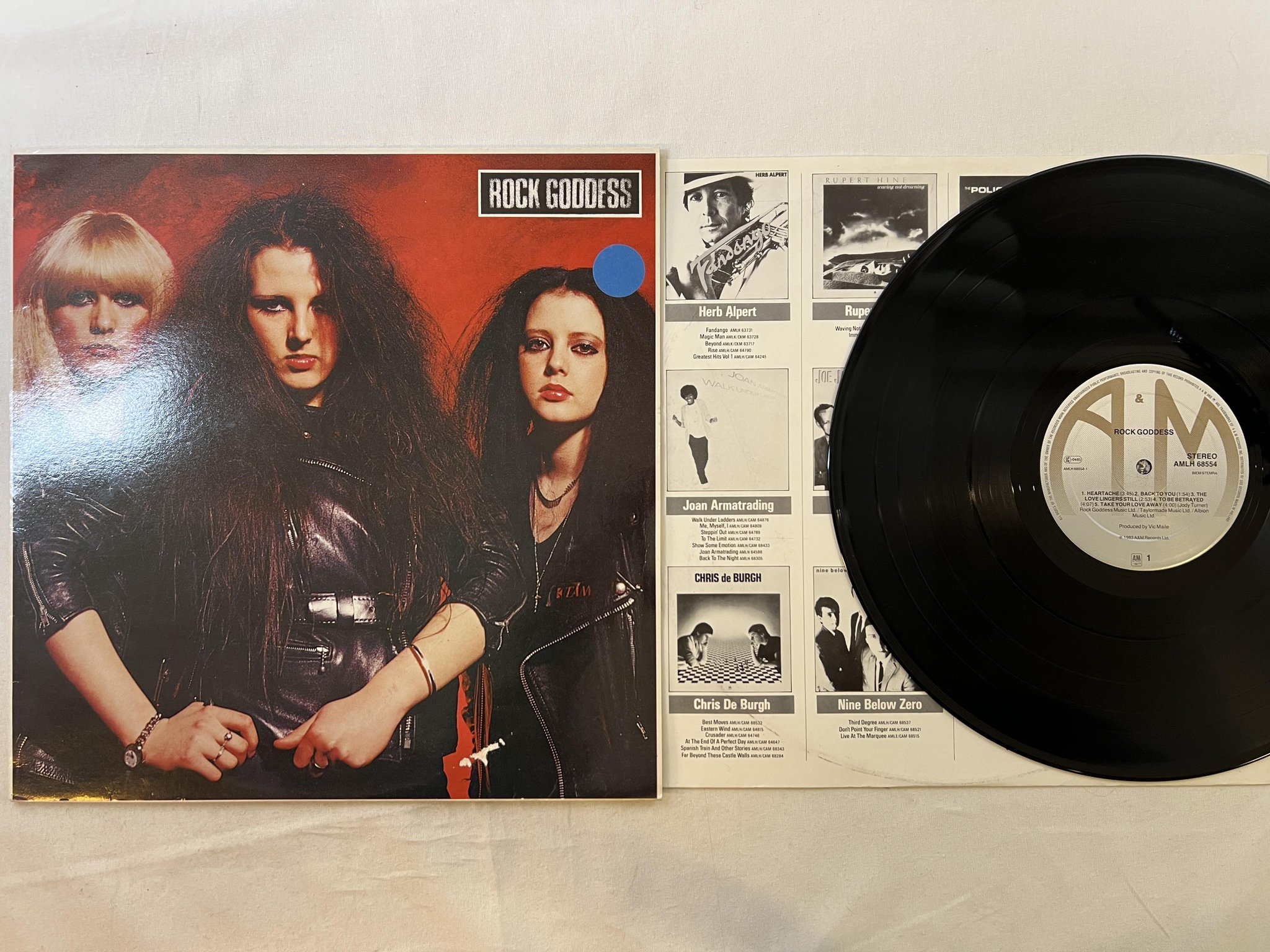 Omslagsbild för skivan ROCK GODDESS s/t LP -83 A&M AMLH 68554