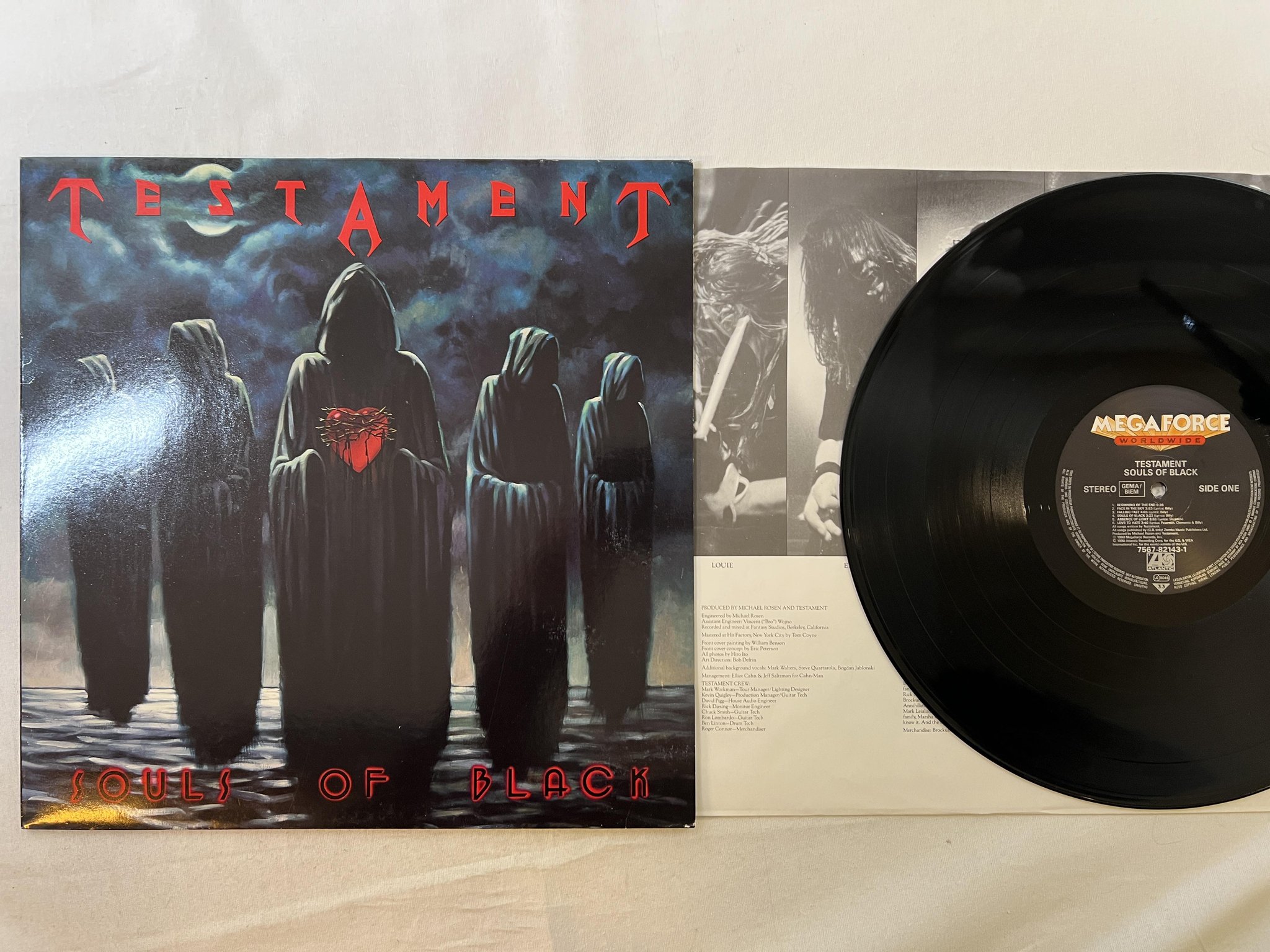 Omslagsbild för skivan TESTAMENT souls of black LP -90 Ger MEGAFORCE WORLDWIDE 7567-82143-1