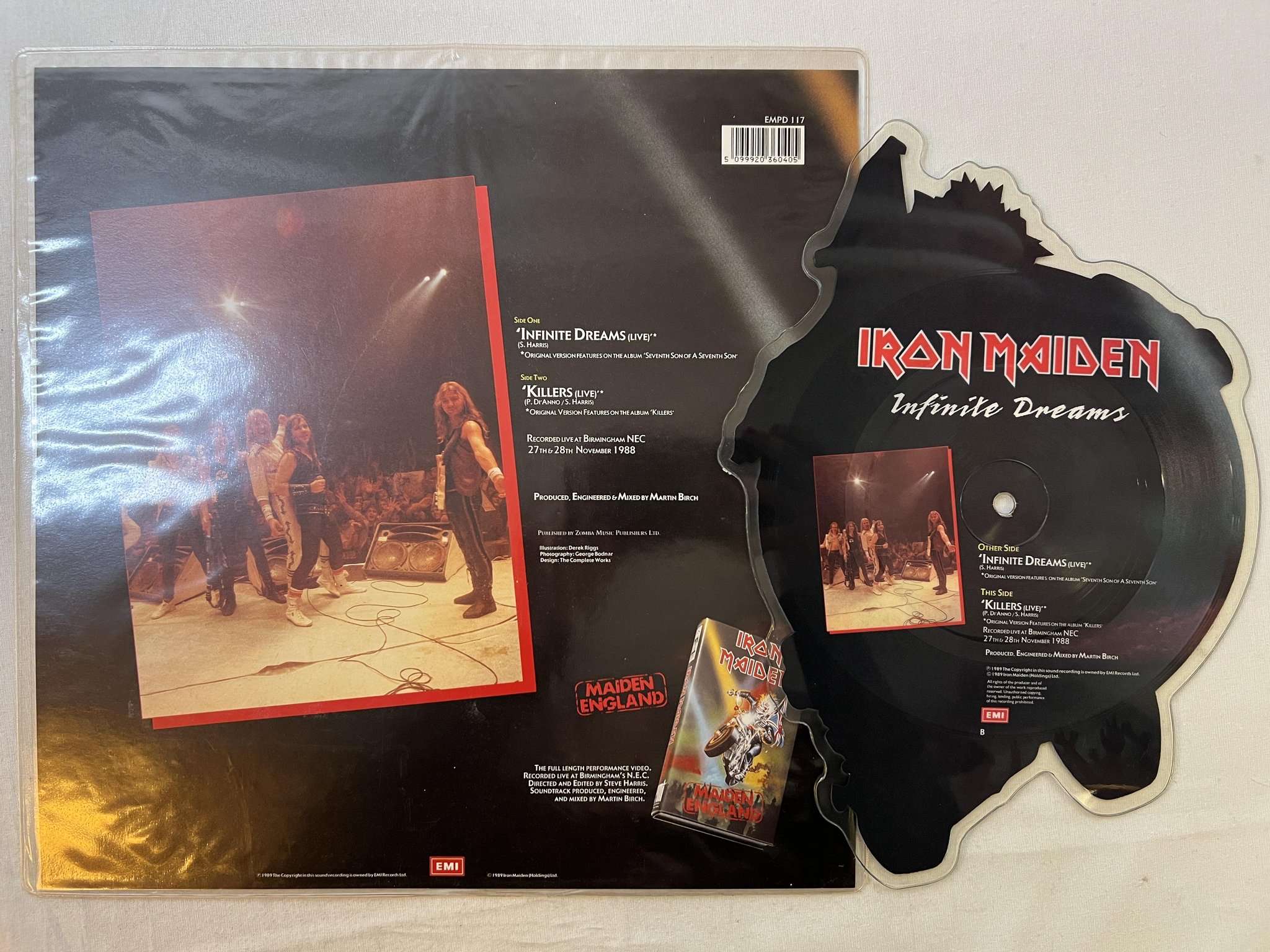 Omslagsbild för skivan IRON MAIDEN Infinite Dreams 7" picture disc EMI EMPD 117