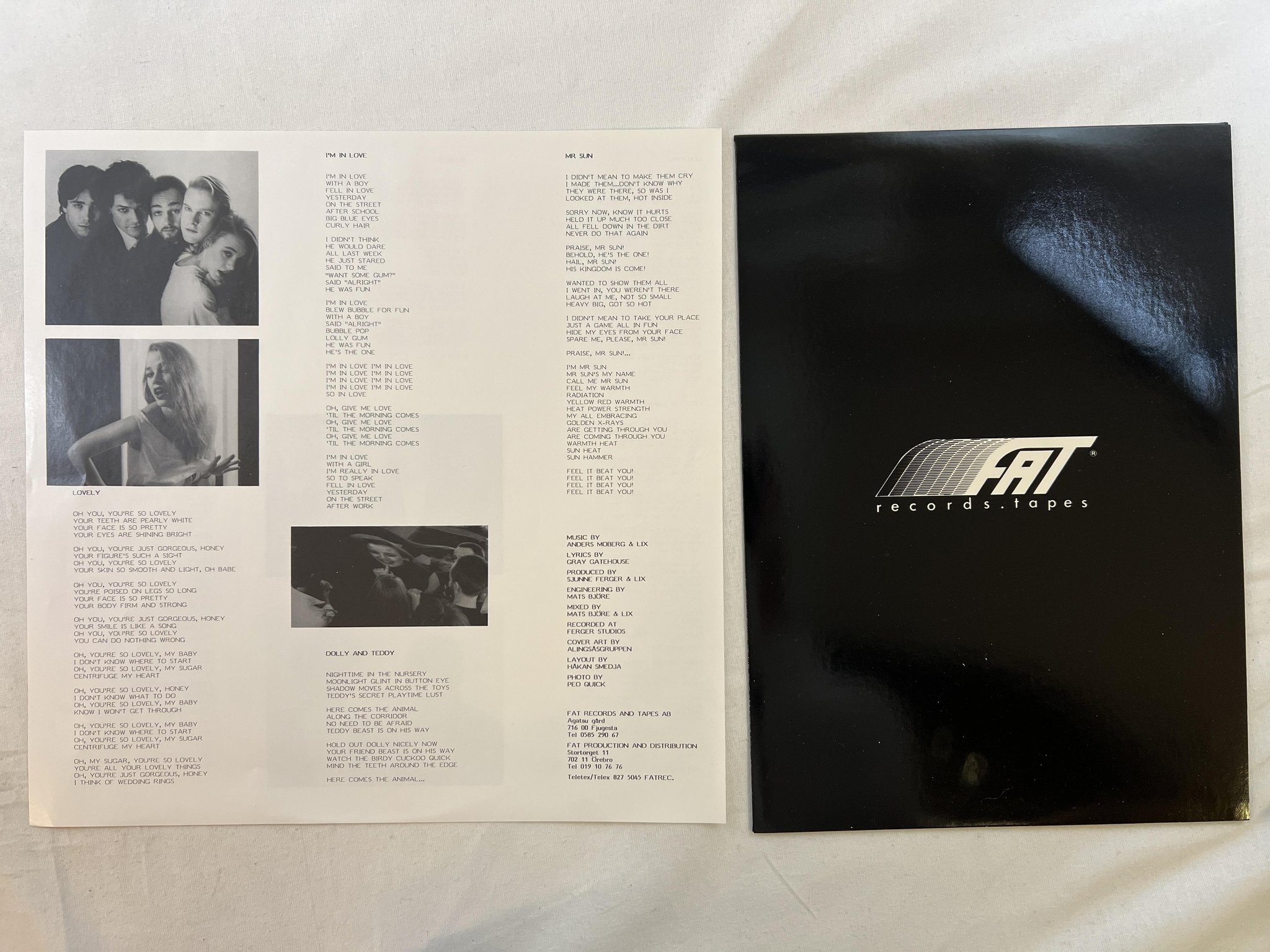 Omslagsbild för skivan LIX s/t LP -84 Swe FAT RECORDS & TAPES FAT 003 new wave / leftfield