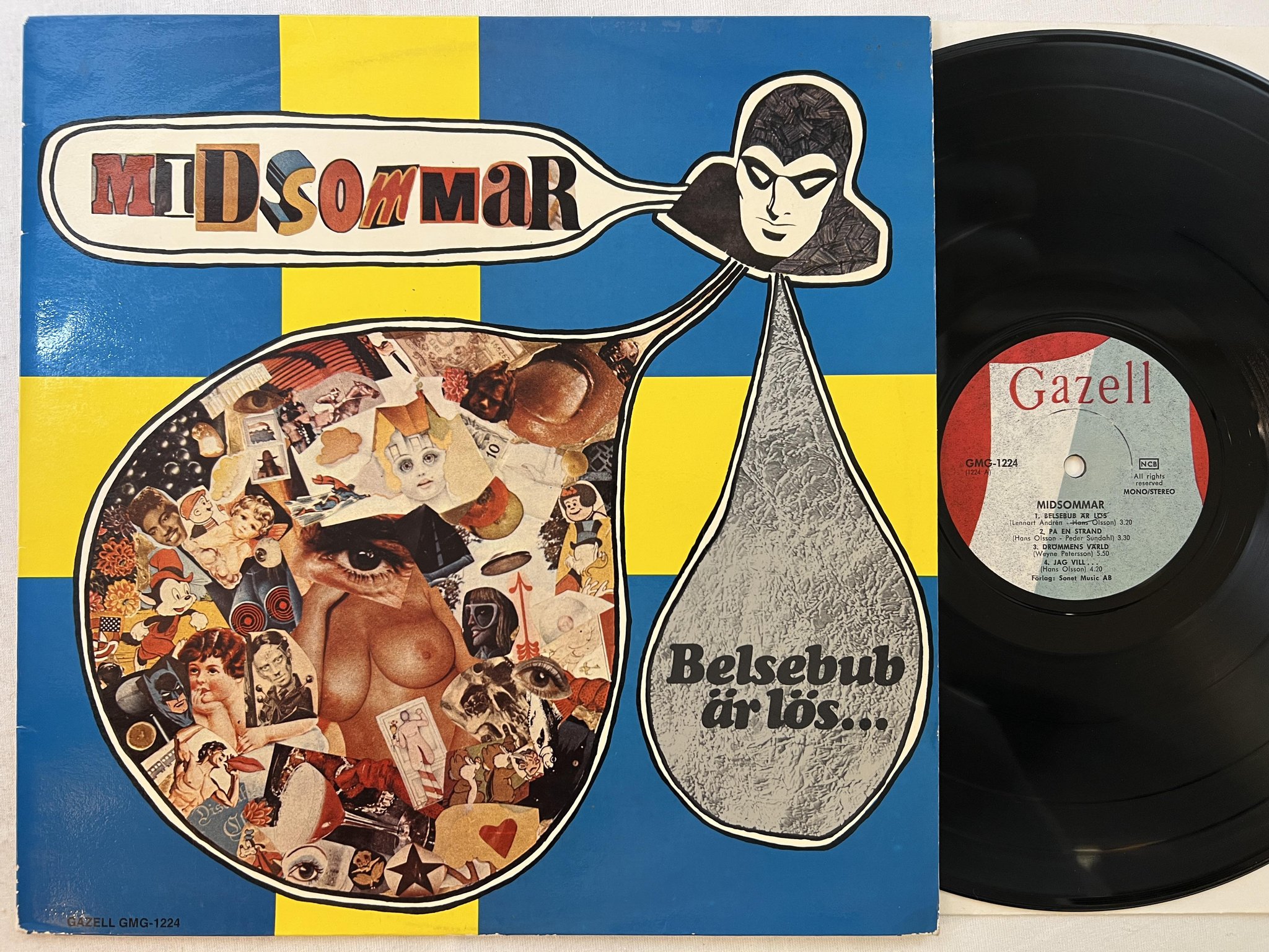 Omslagsbild för skivan MIDSOMMAR belsebub är lös LP -71 Swe GAZELL GMG-1224 ** RARE PROG **