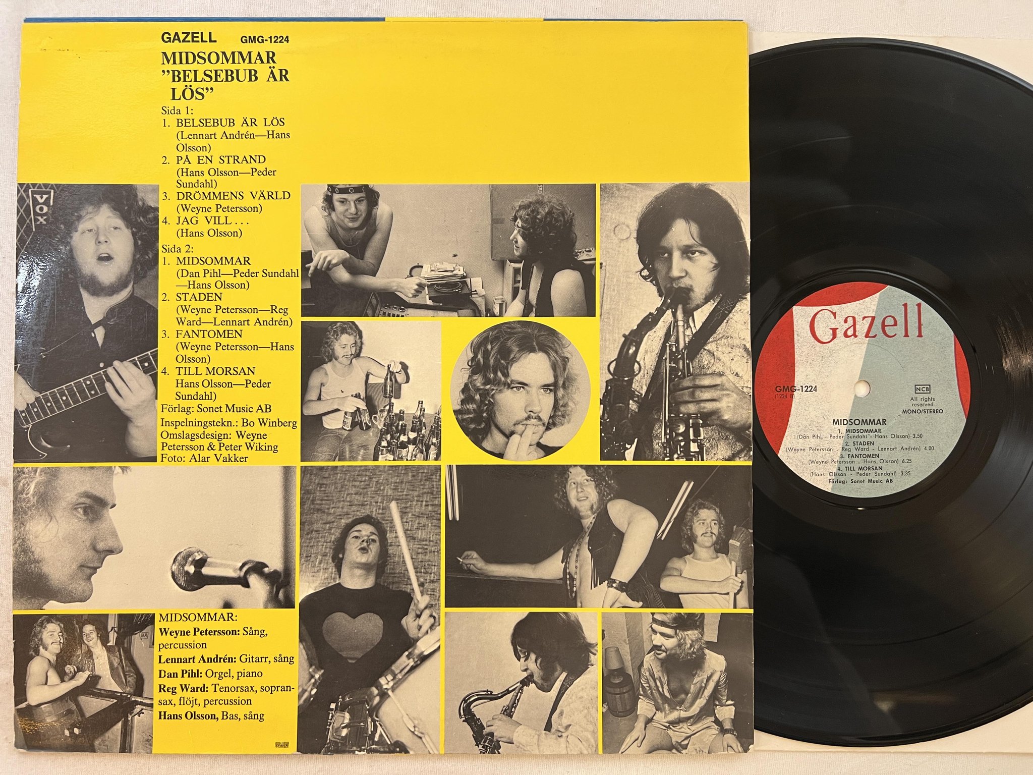 Omslagsbild för skivan MIDSOMMAR belsebub är lös LP -71 Swe GAZELL GMG-1224 ** RARE PROG **