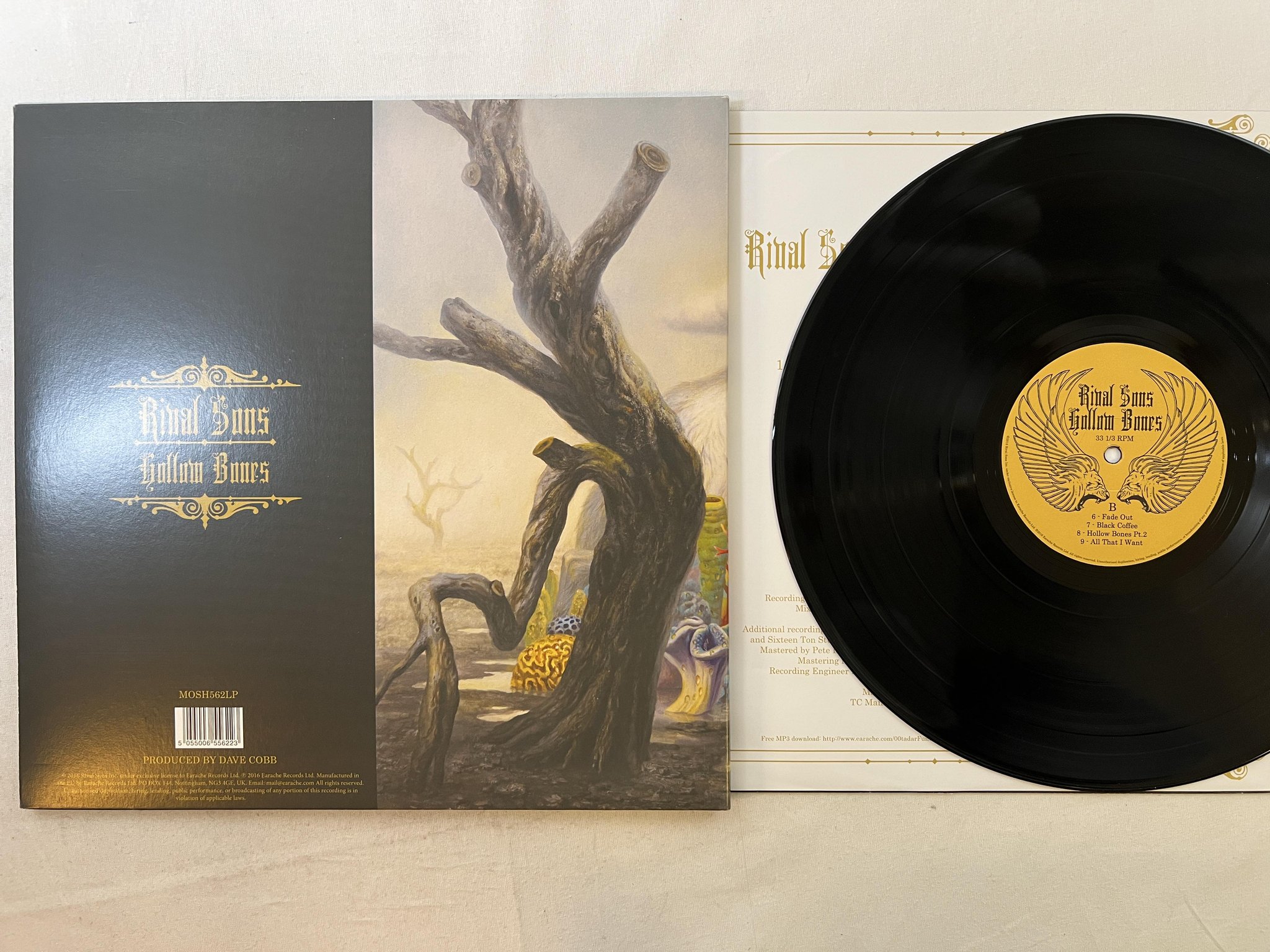 Omslagsbild för skivan RIVAL SONS Hollow Bones LP 2016 EARACHE MOSH562LP