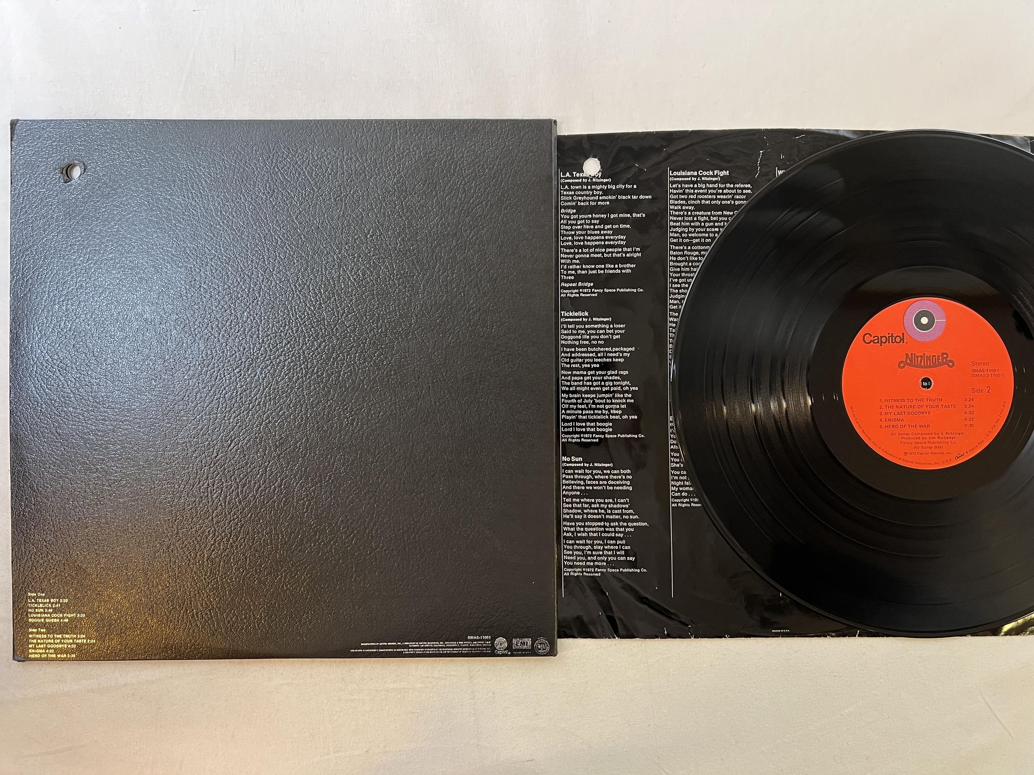 Omslagsbild för skivan NITZINGER s/t LP -72 US CAPITOL SMAS 11091