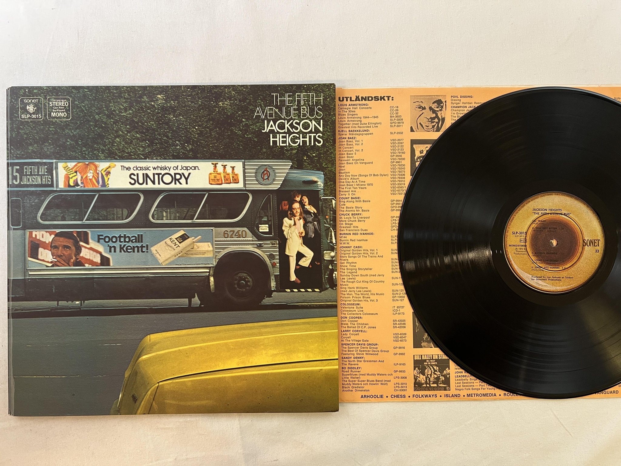 Omslagsbild för skivan JACKSON HEIGHTS the fifth avenue bus LP -72 ncb SONET SLP-3015