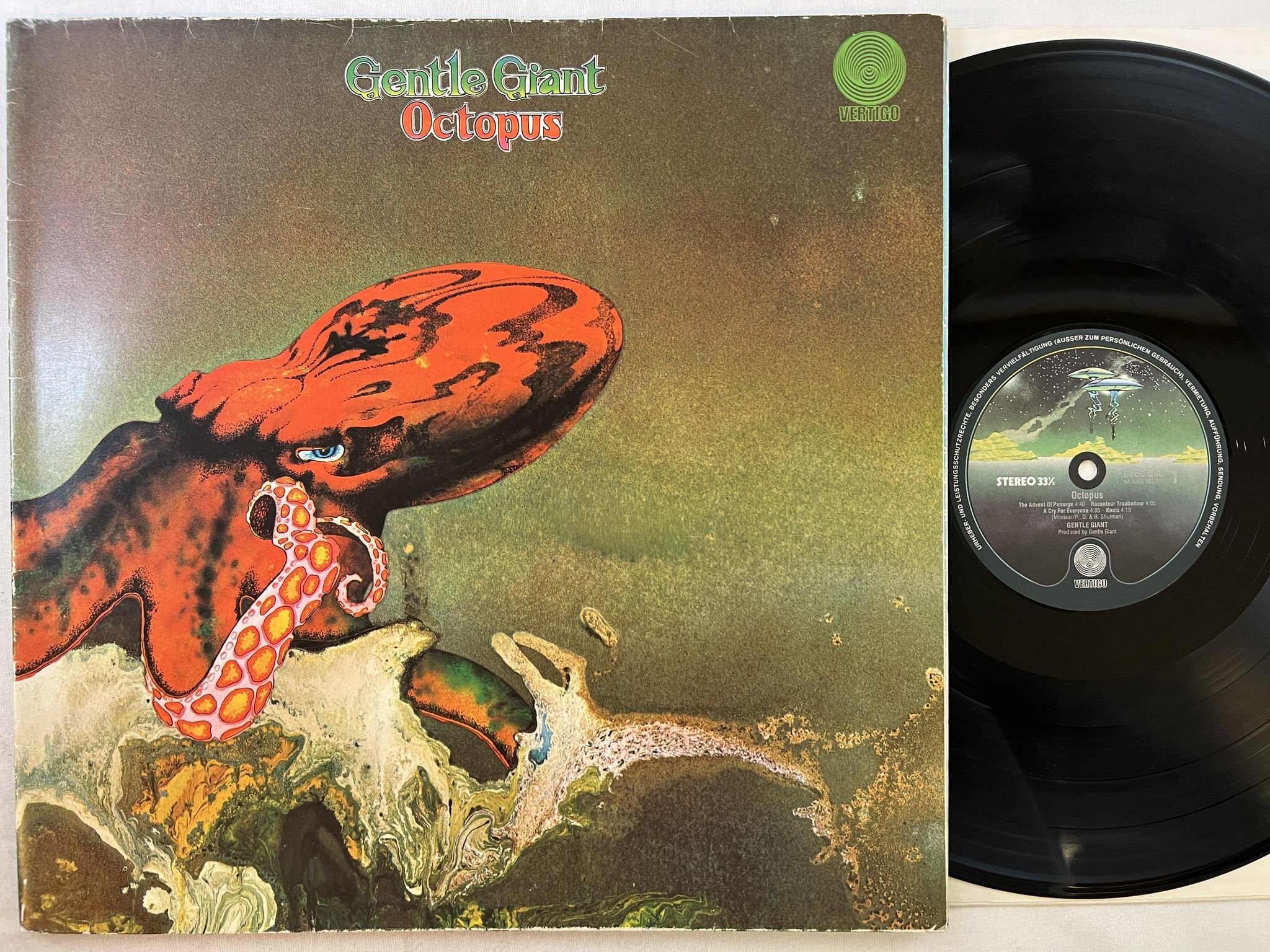 Omslagsbild för skivan GENTLE GIANT octopus LP Ger VERTIGO 6360 080