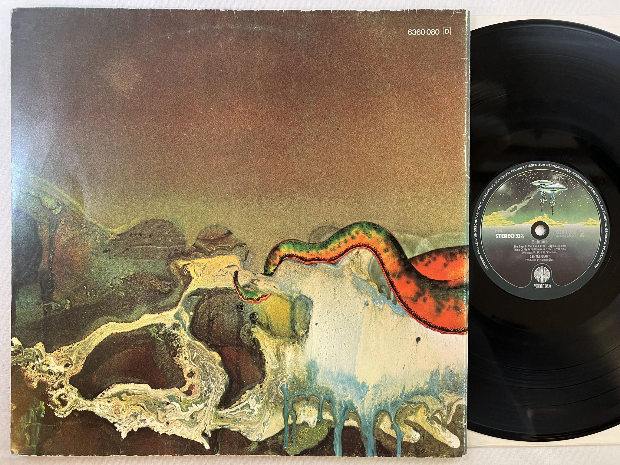 Omslagsbild för skivan GENTLE GIANT octopus LP Ger VERTIGO 6360 080