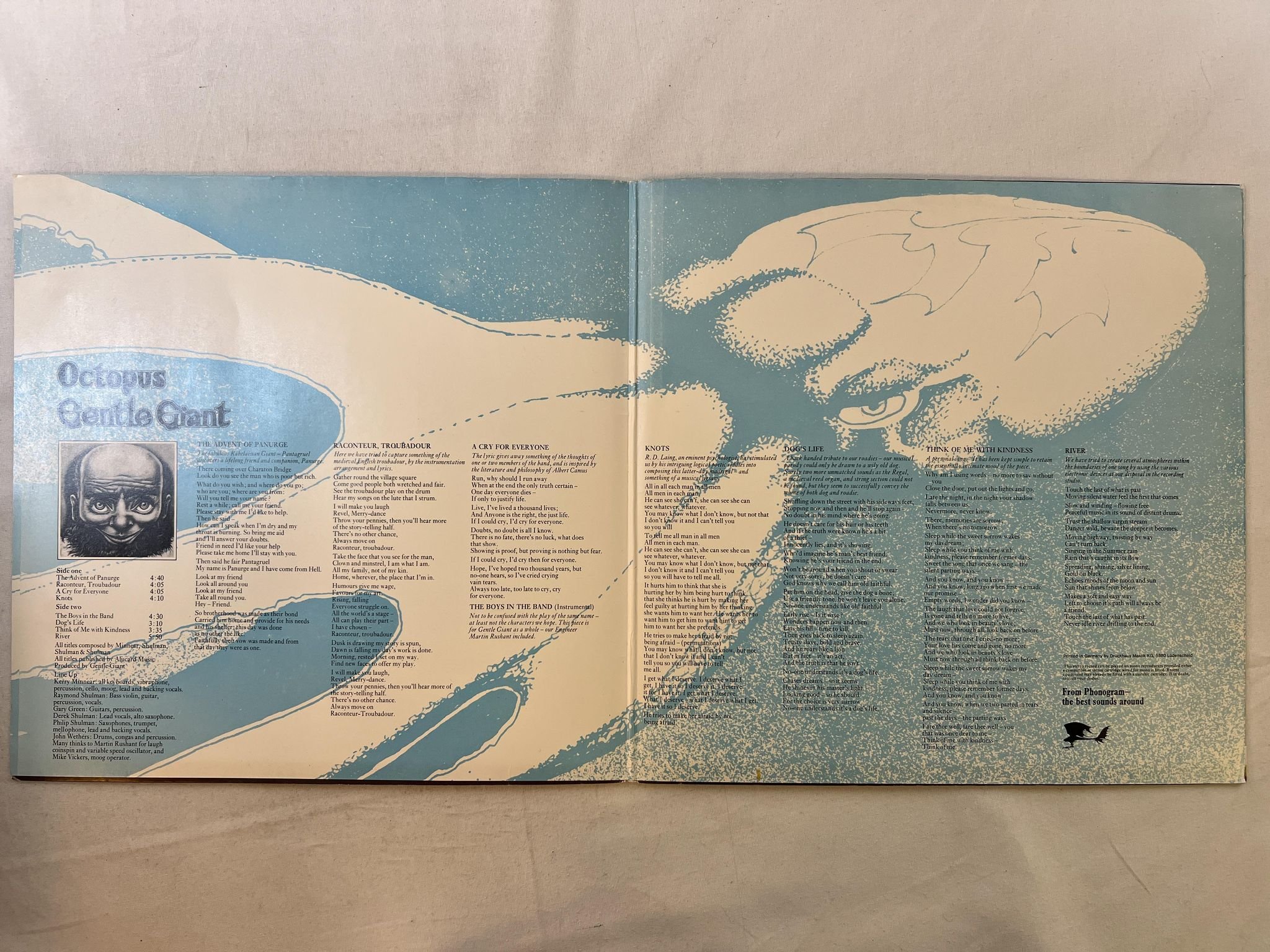 Omslagsbild för skivan GENTLE GIANT octopus LP Ger VERTIGO 6360 080