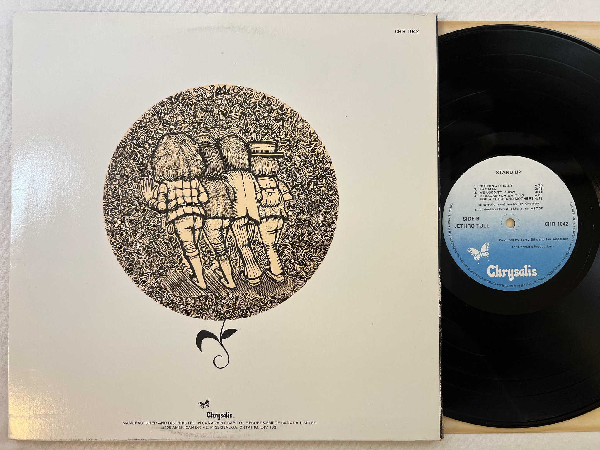 Omslagsbild för skivan JETHRO TULL stand up LP Can CHRYSALIS CHR 1042