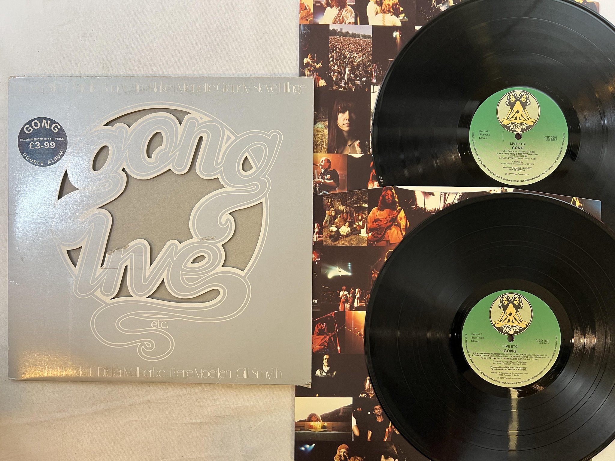 Omslagsbild för skivan GONG live etc 2xLP -77 UK VIRGIN VGD 3501