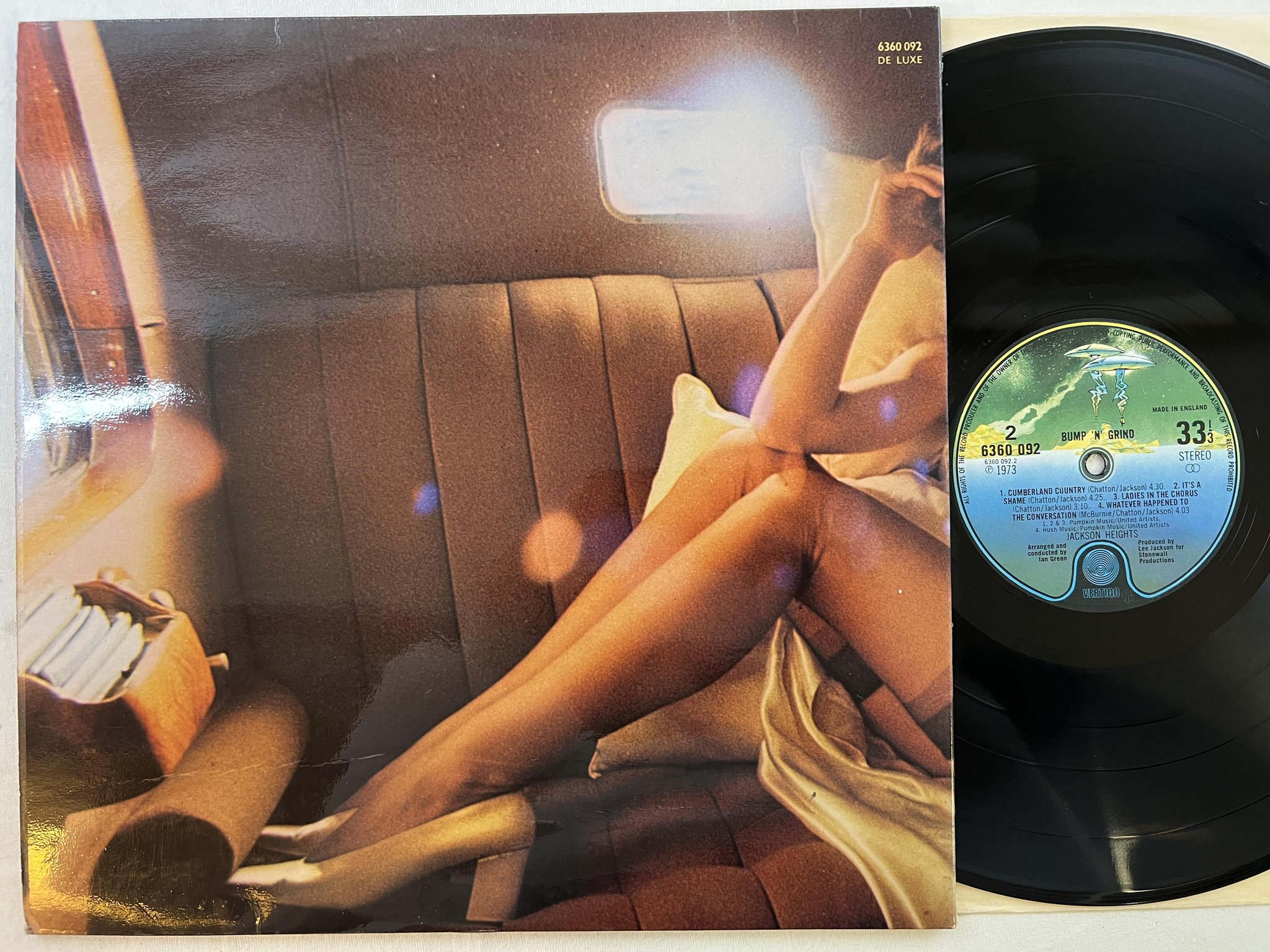 Omslagsbild för skivan JACKSON HEIGHTS bump n grind LP -73 UK VERTIGO 6360092