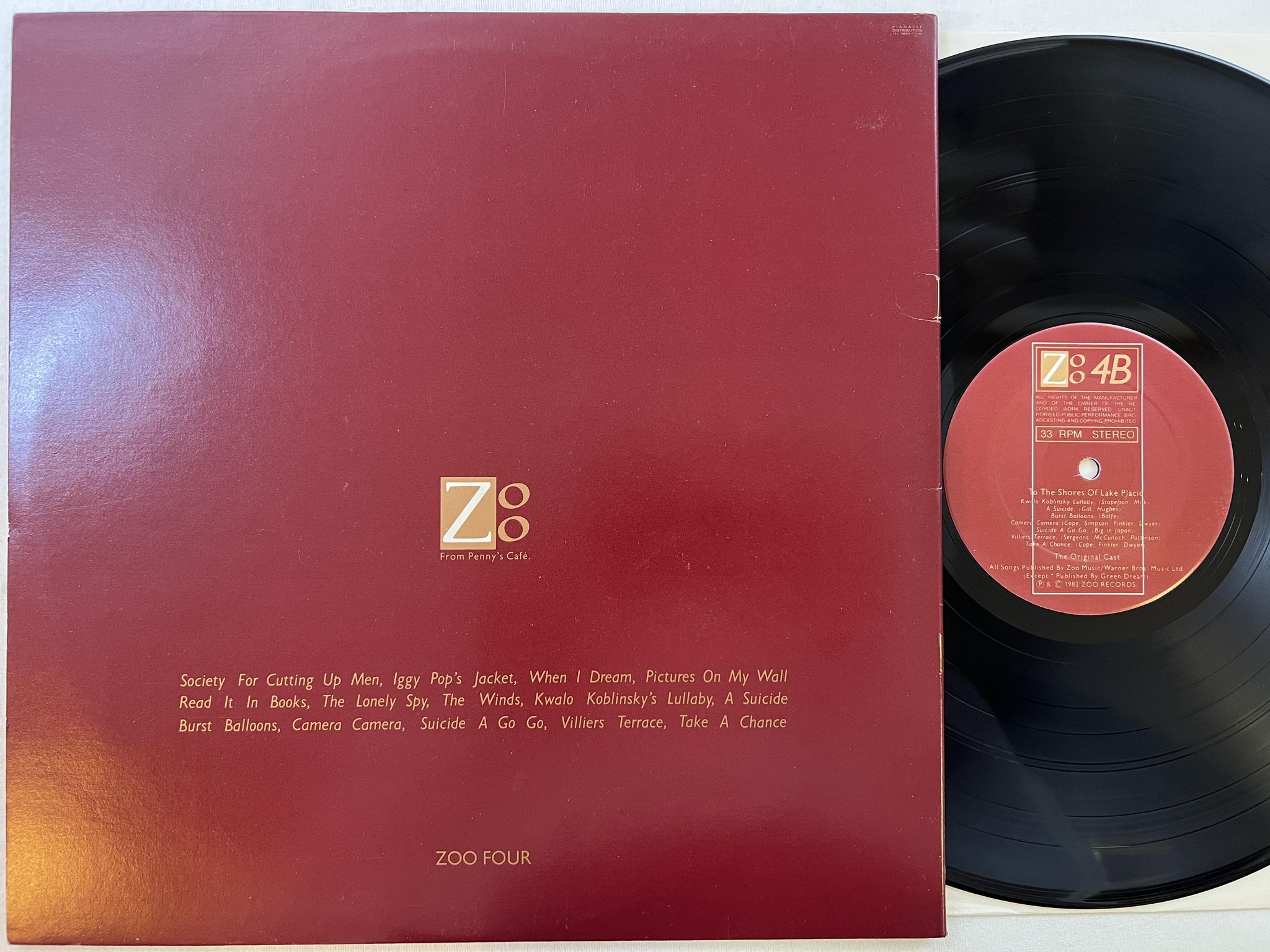 Omslagsbild för skivan V/A To The Shores Of Lake Placid LP -82 UK zoo records ZOO 4 new wave SYNTH