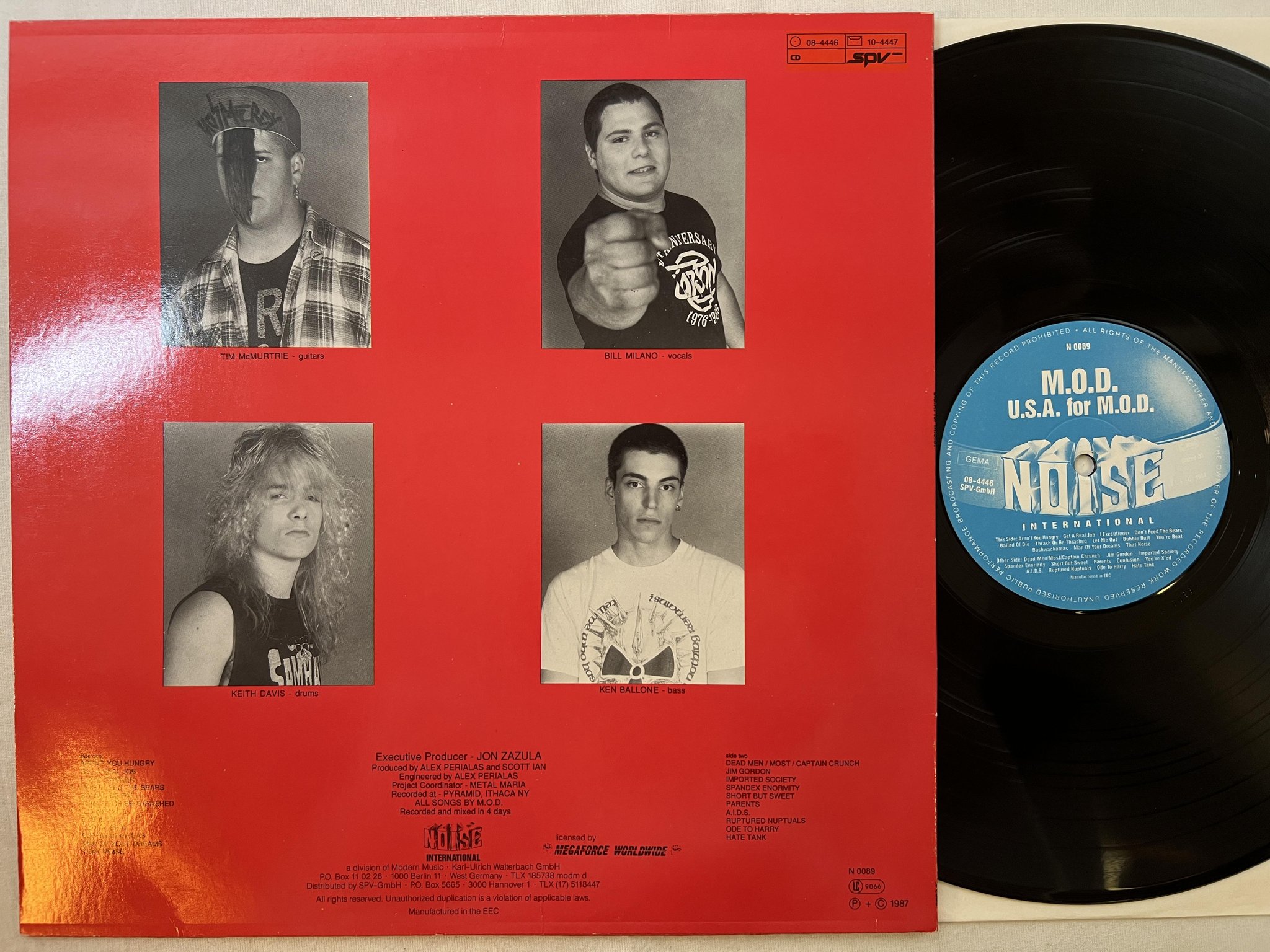 Omslagsbild för skivan M.O.D. USA for MOD LP -87 Ger NOISE INTERNATIONAL N 0089 ** trash **