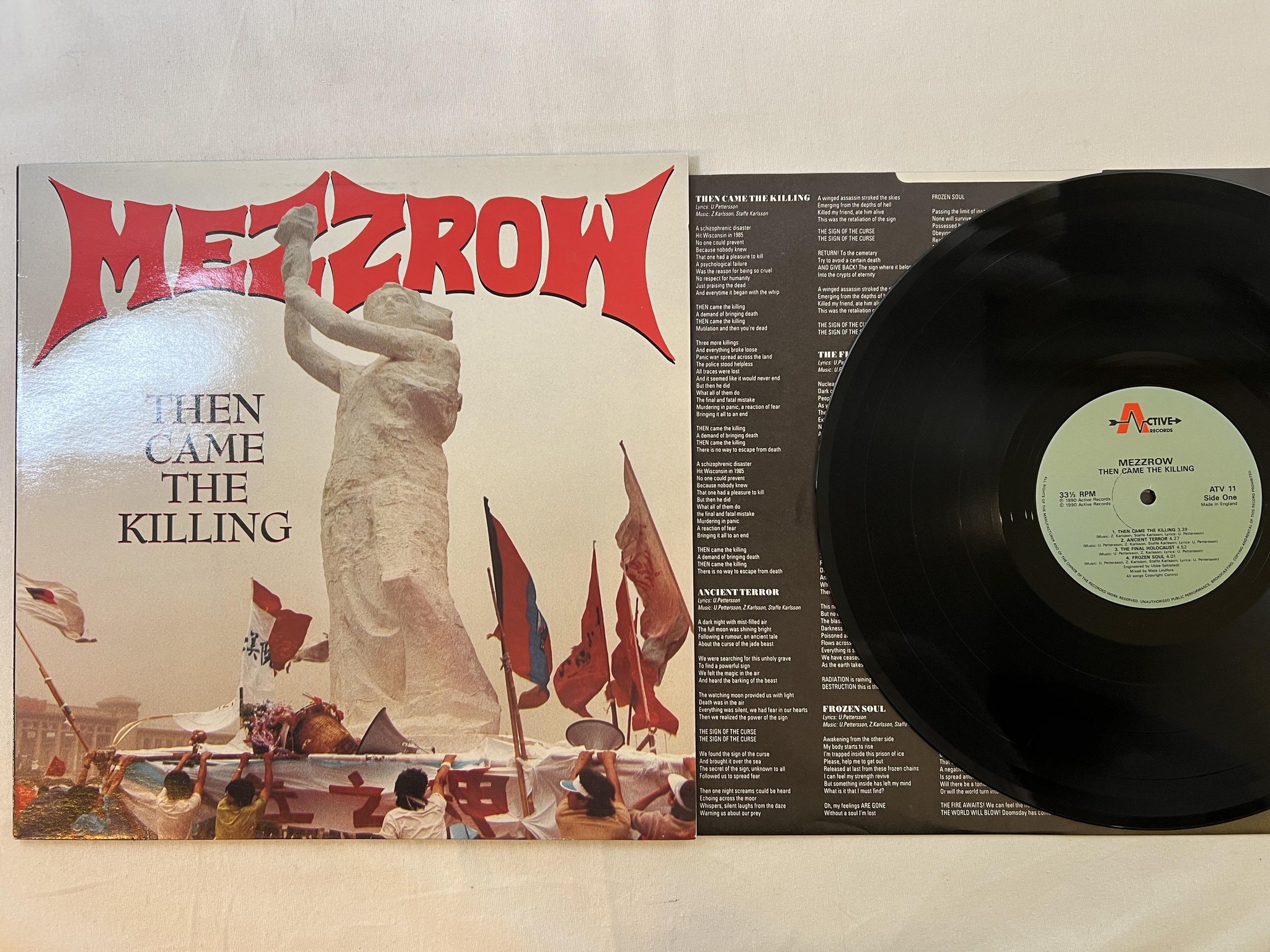 Omslagsbild för skivan MEZZROW then came the killing LP -90 UK ACTIVE ATV 11 ** TRASH **